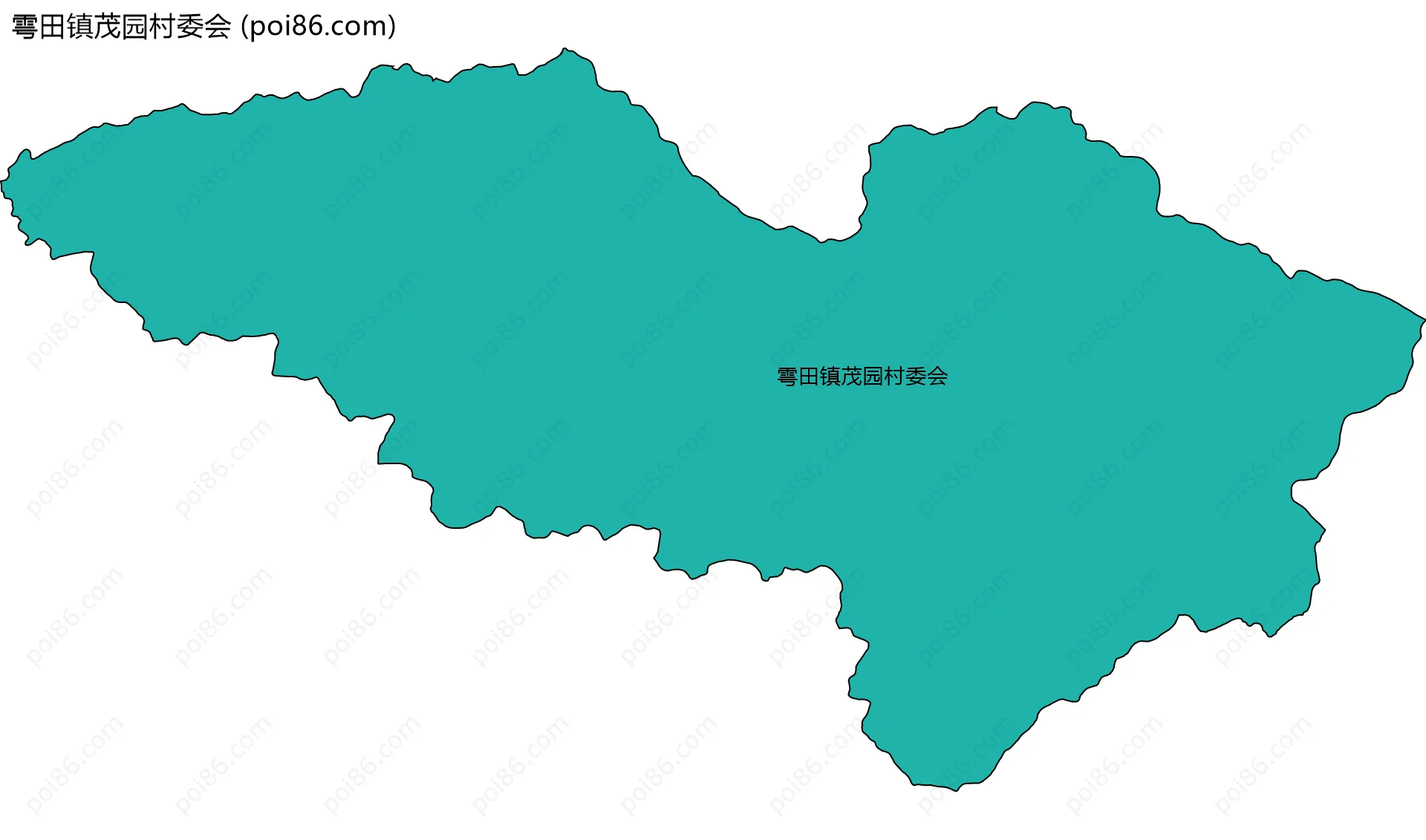 雩田镇茂园村委会边界地图