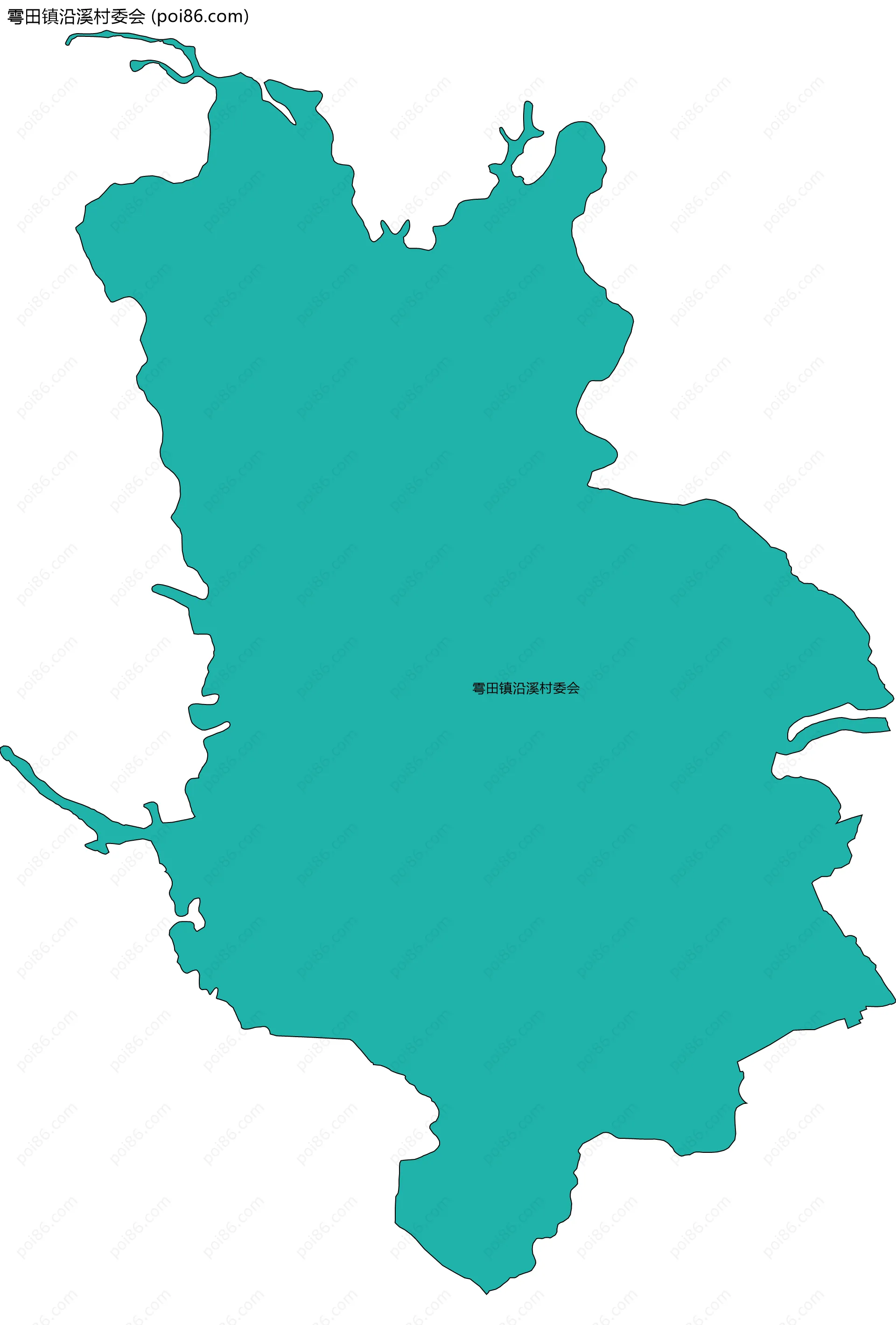 雩田镇沿溪村委会边界地图