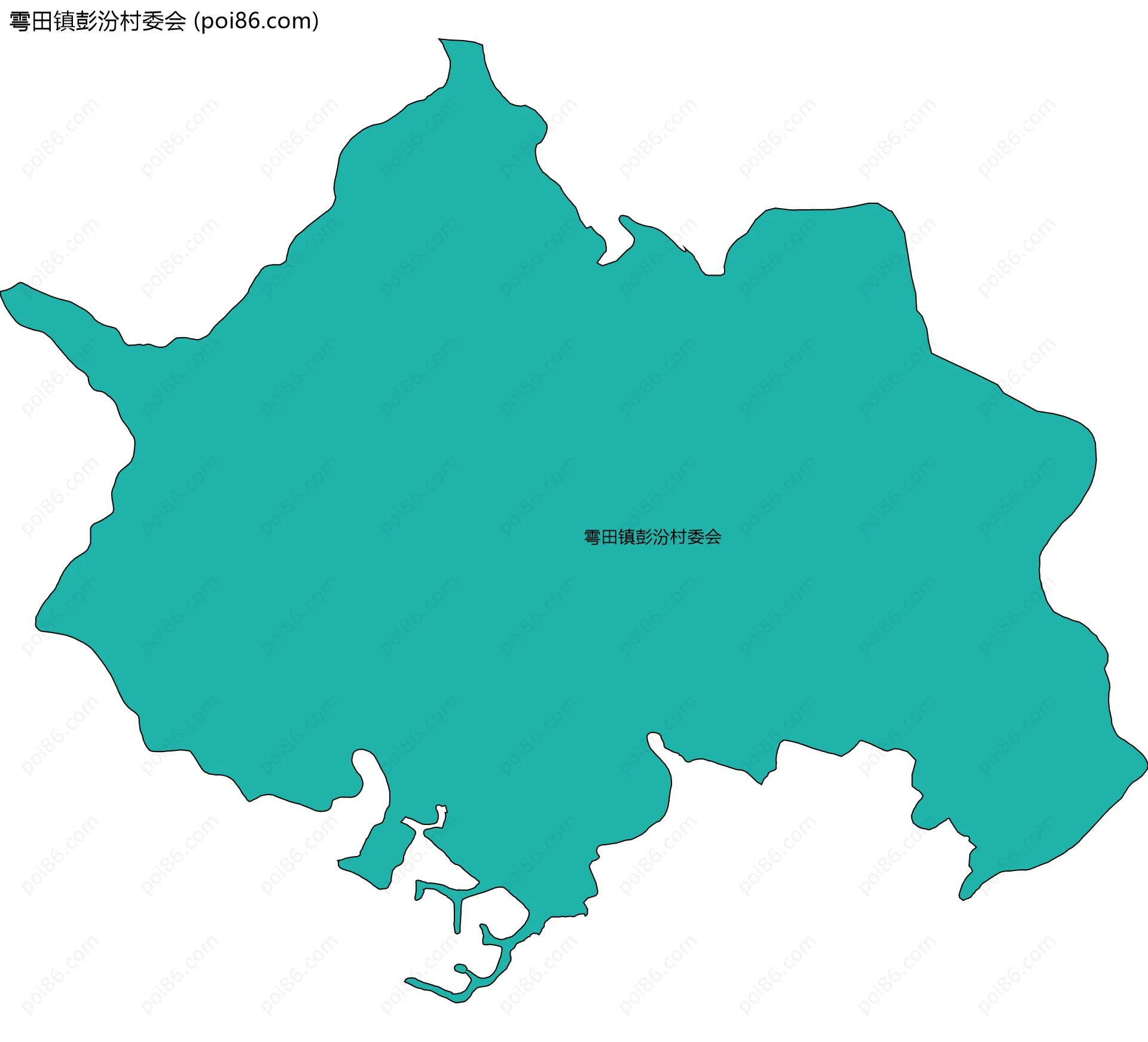 雩田镇彭汾村委会边界地图