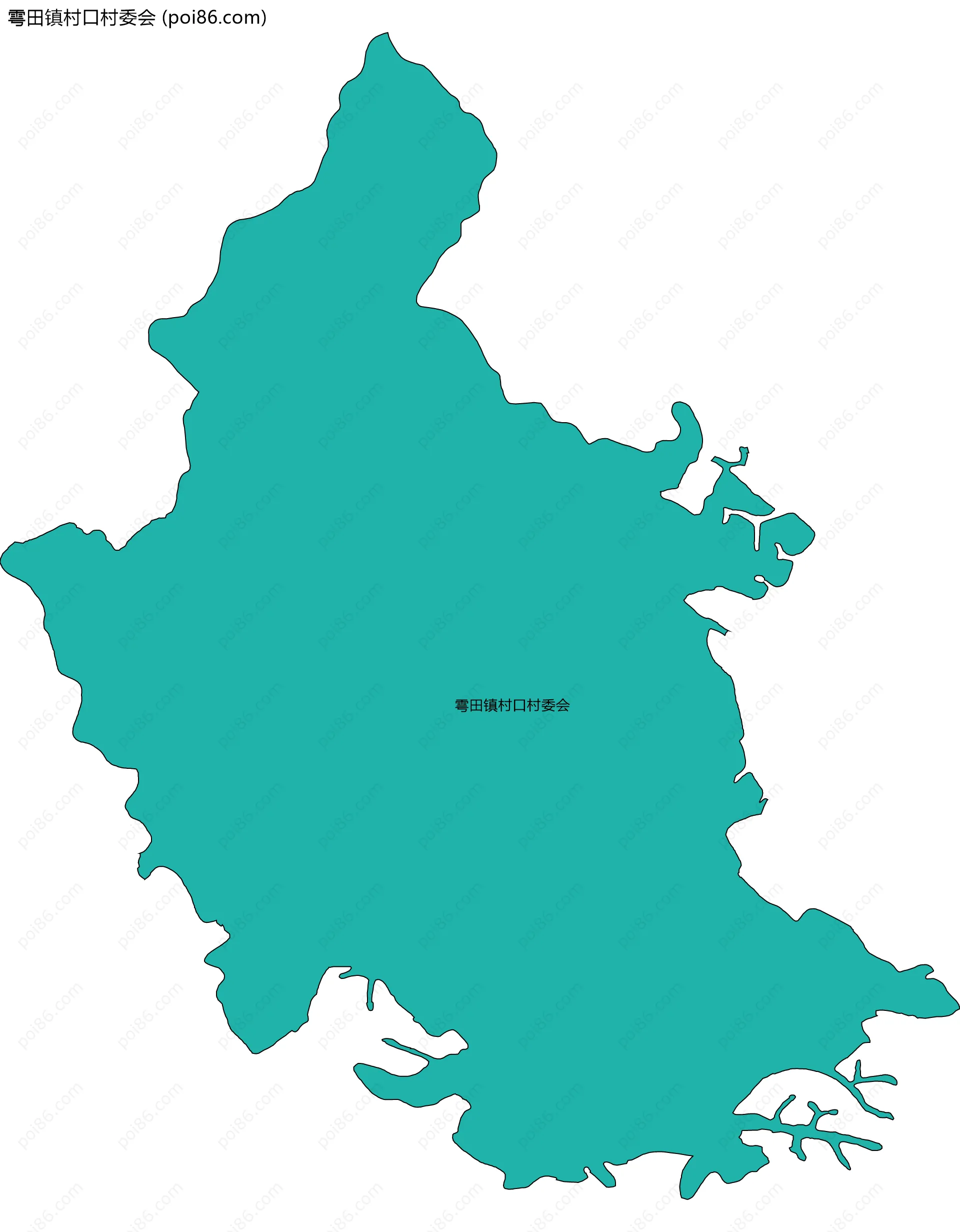 雩田镇村口村委会边界地图