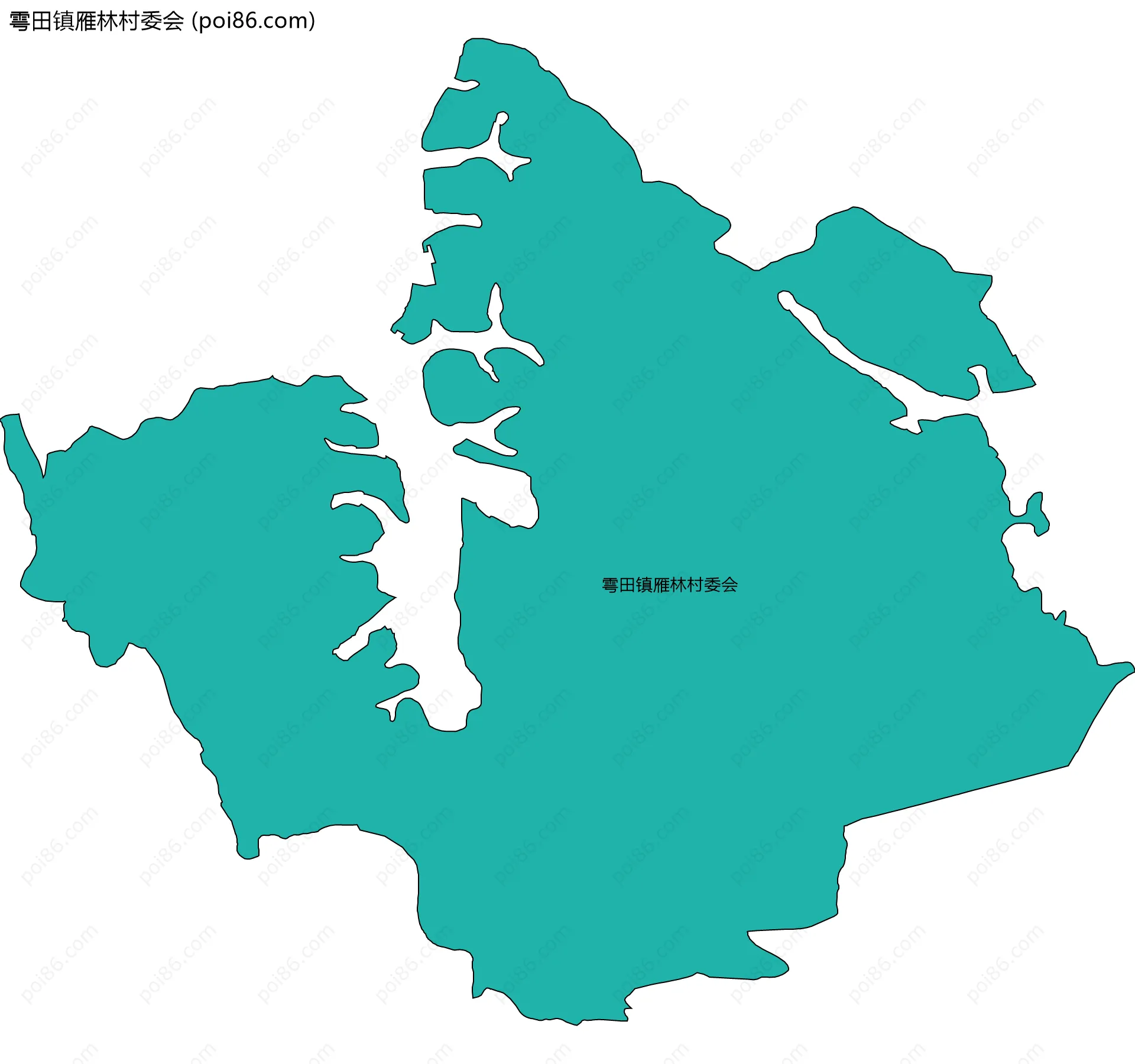 雩田镇雁林村委会边界地图