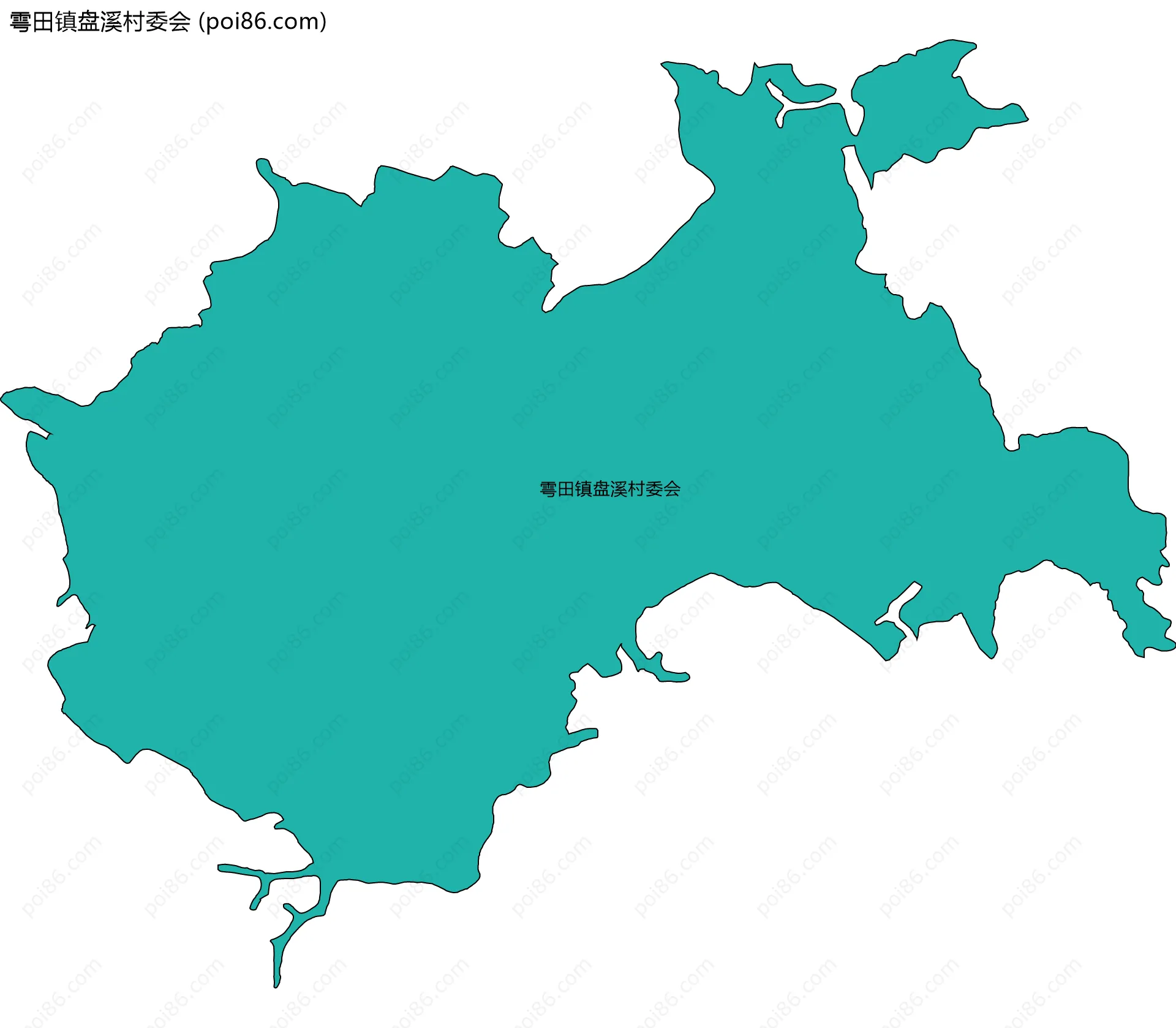 雩田镇盘溪村委会边界地图