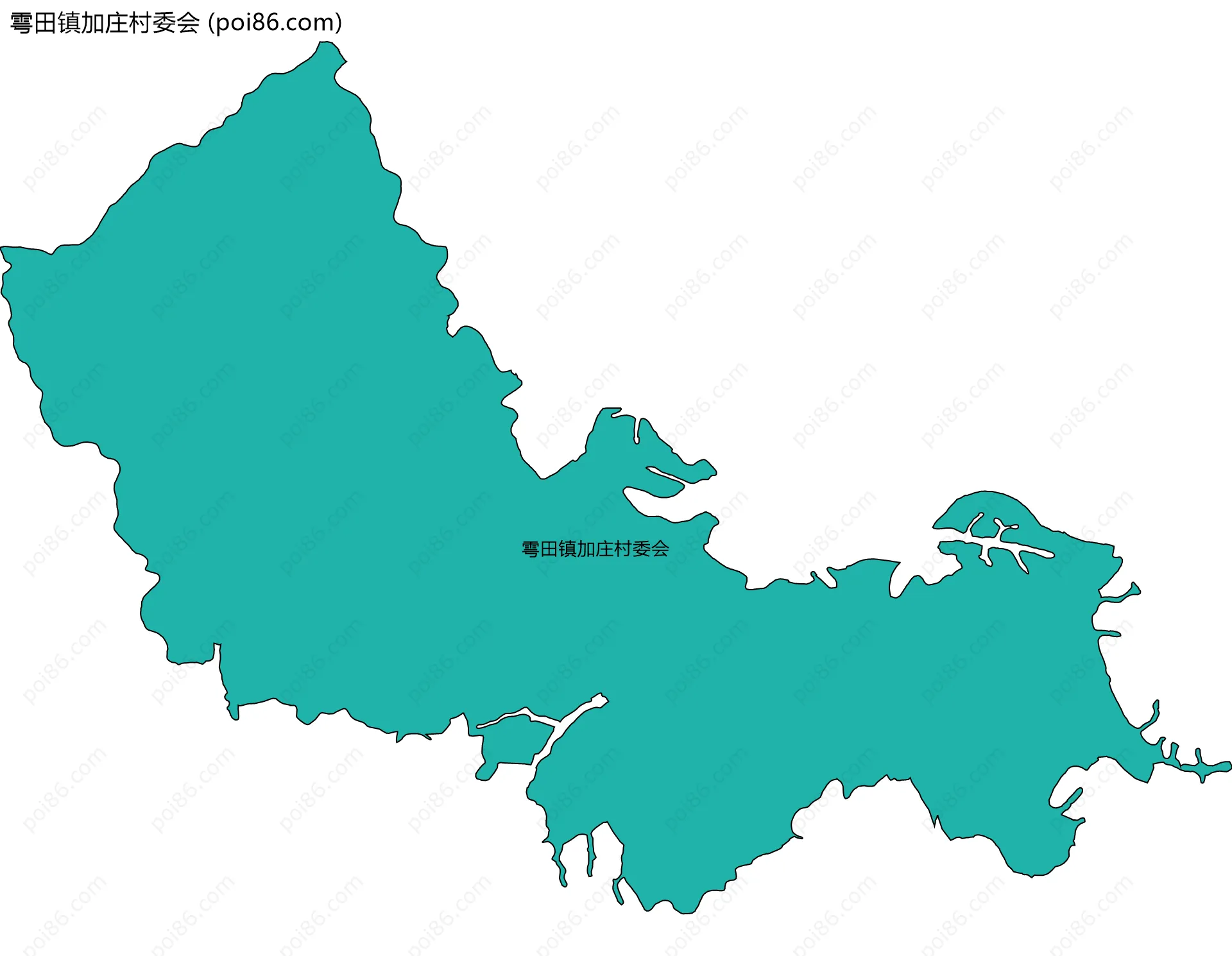 雩田镇加庄村委会边界地图