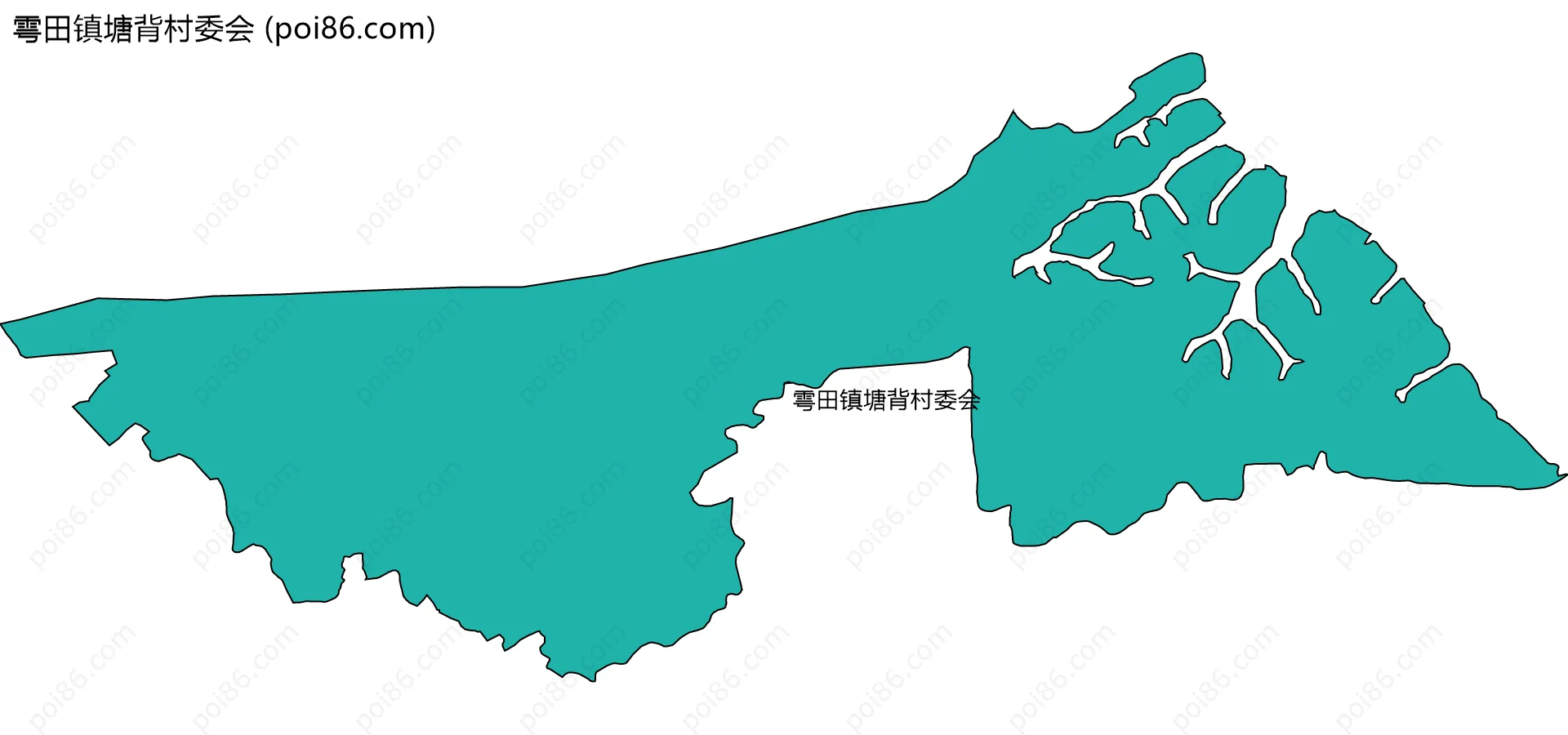 雩田镇塘背村委会边界地图