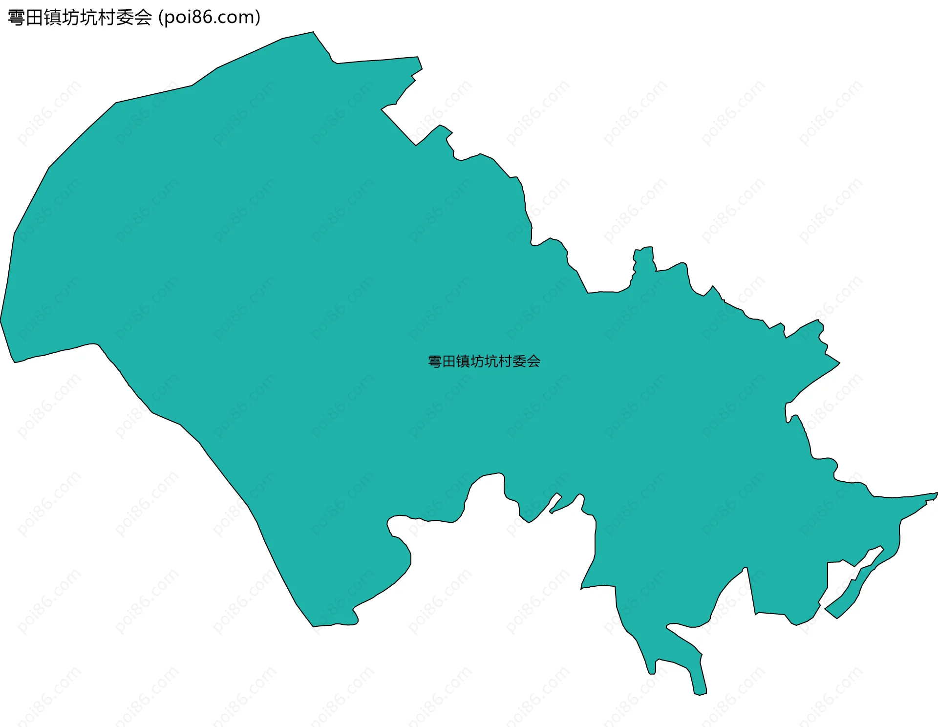 雩田镇坊坑村委会边界地图