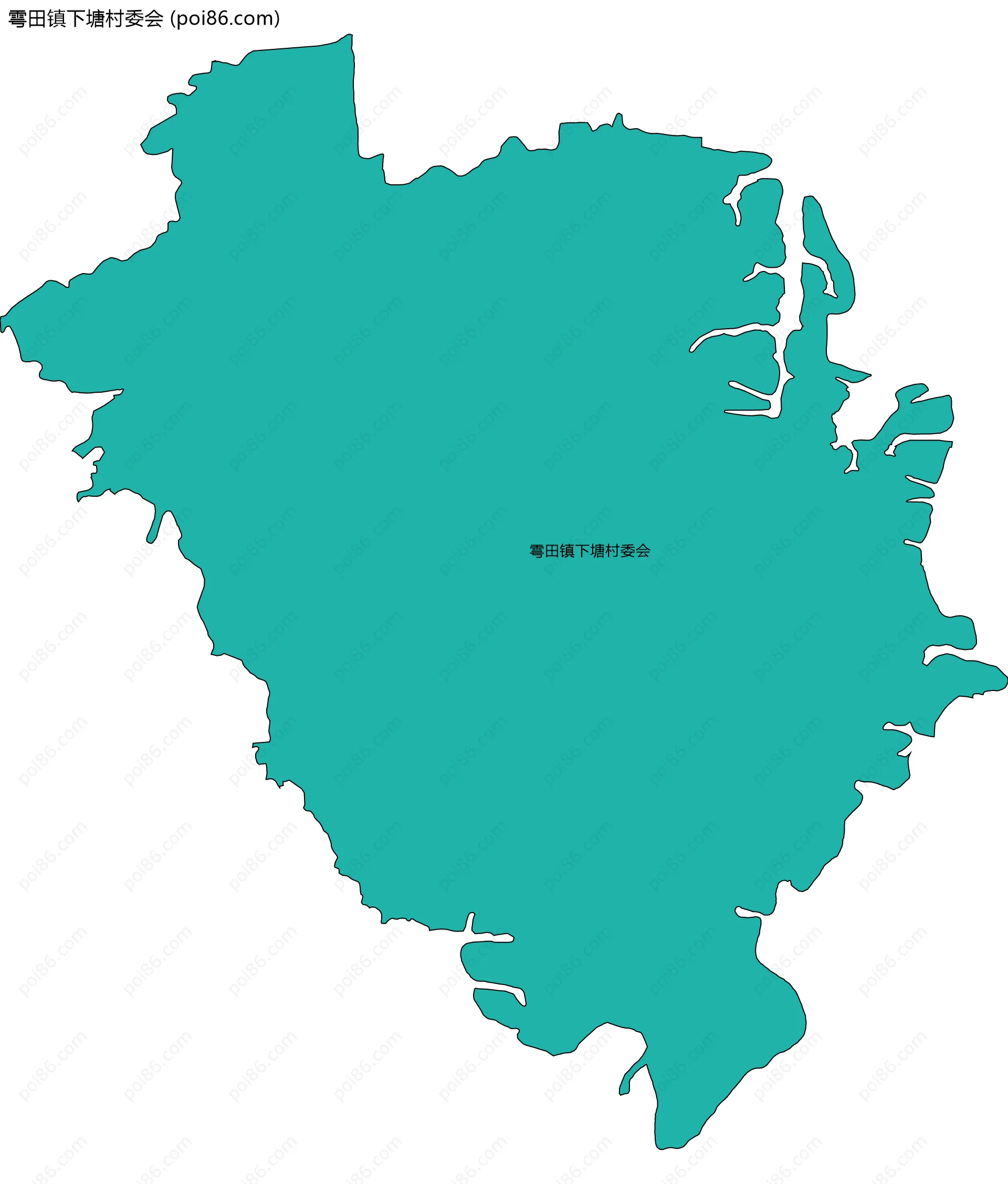 雩田镇下塘村委会边界地图