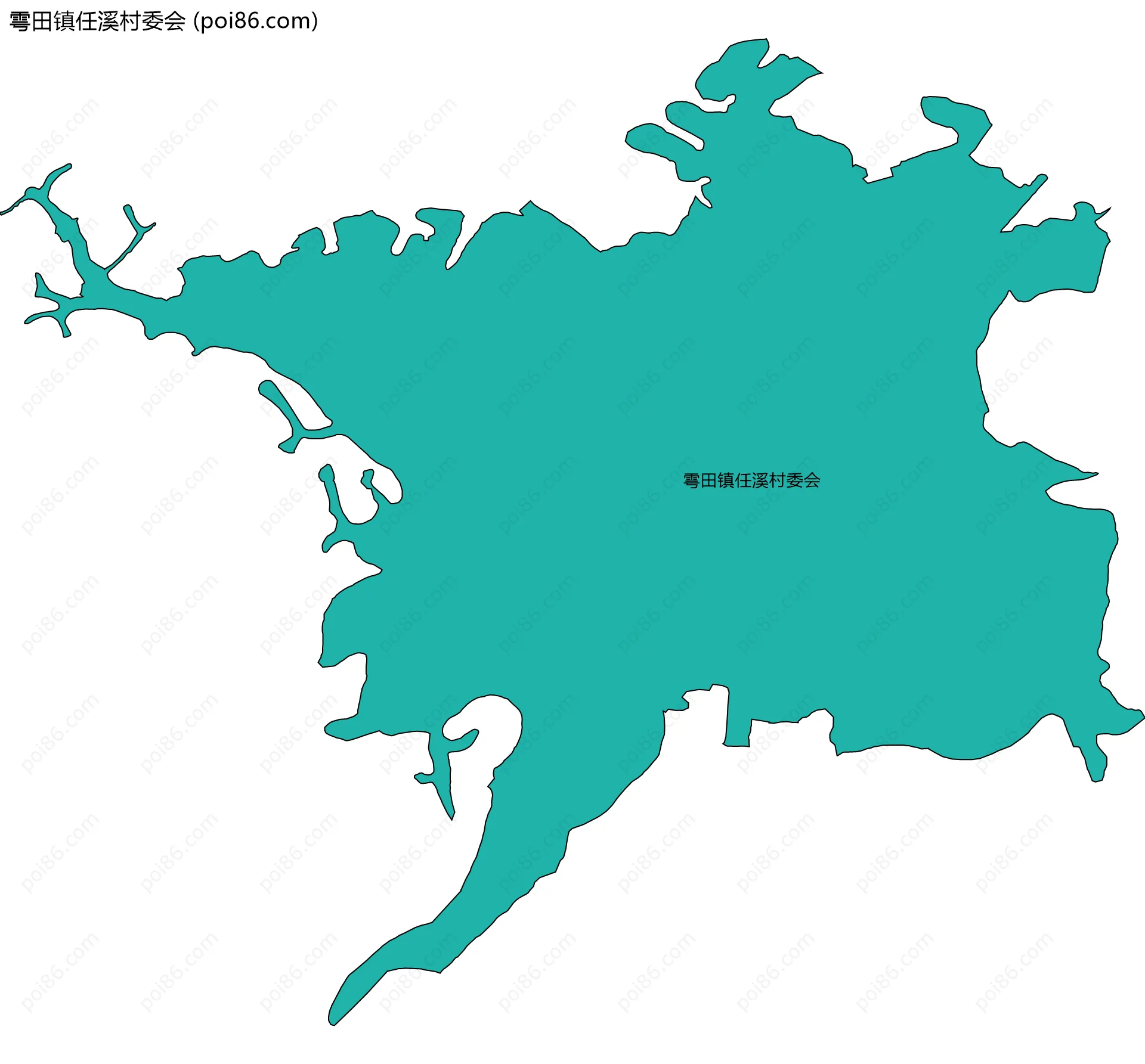 雩田镇任溪村委会边界地图