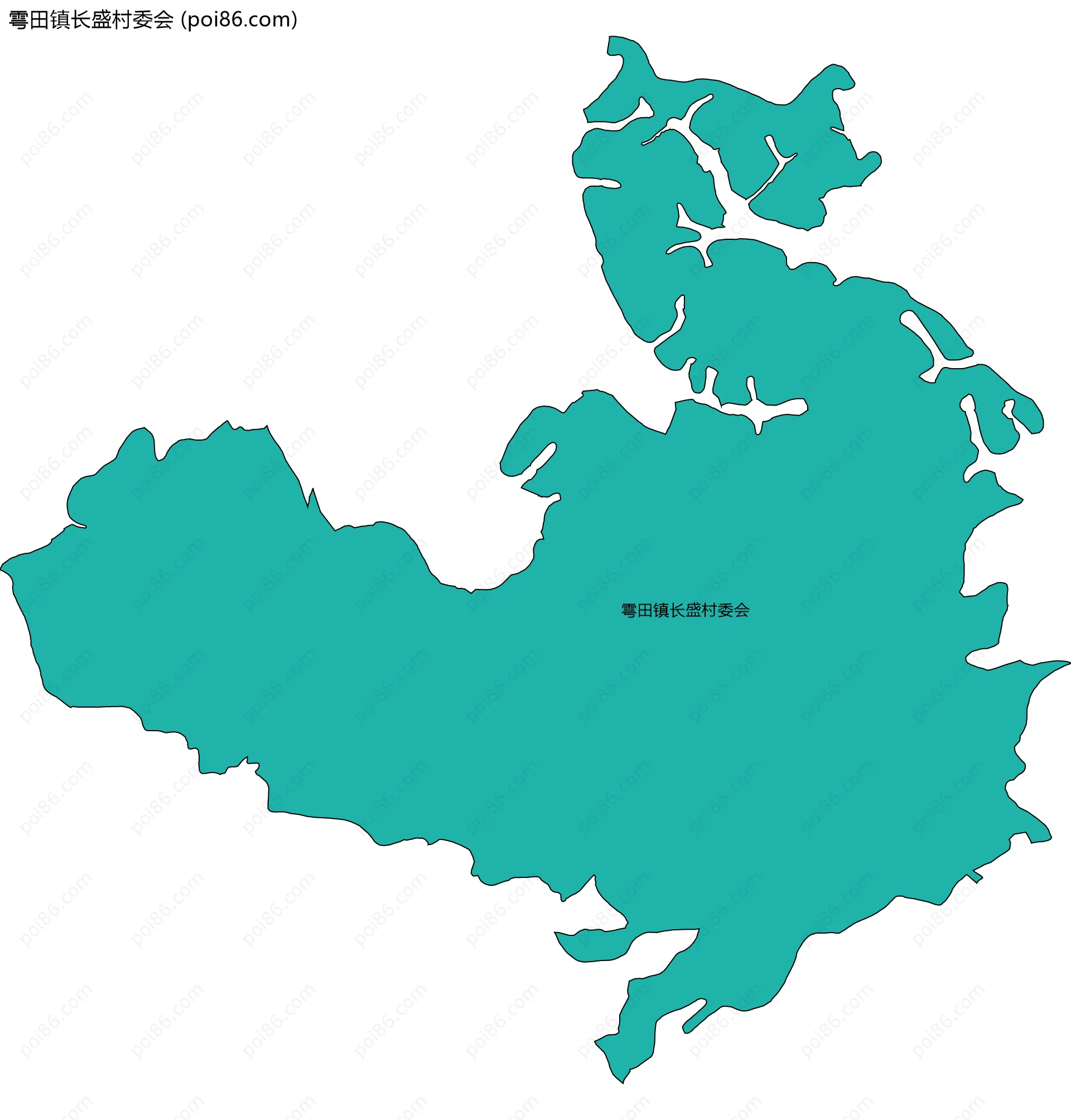 雩田镇长盛村委会边界地图