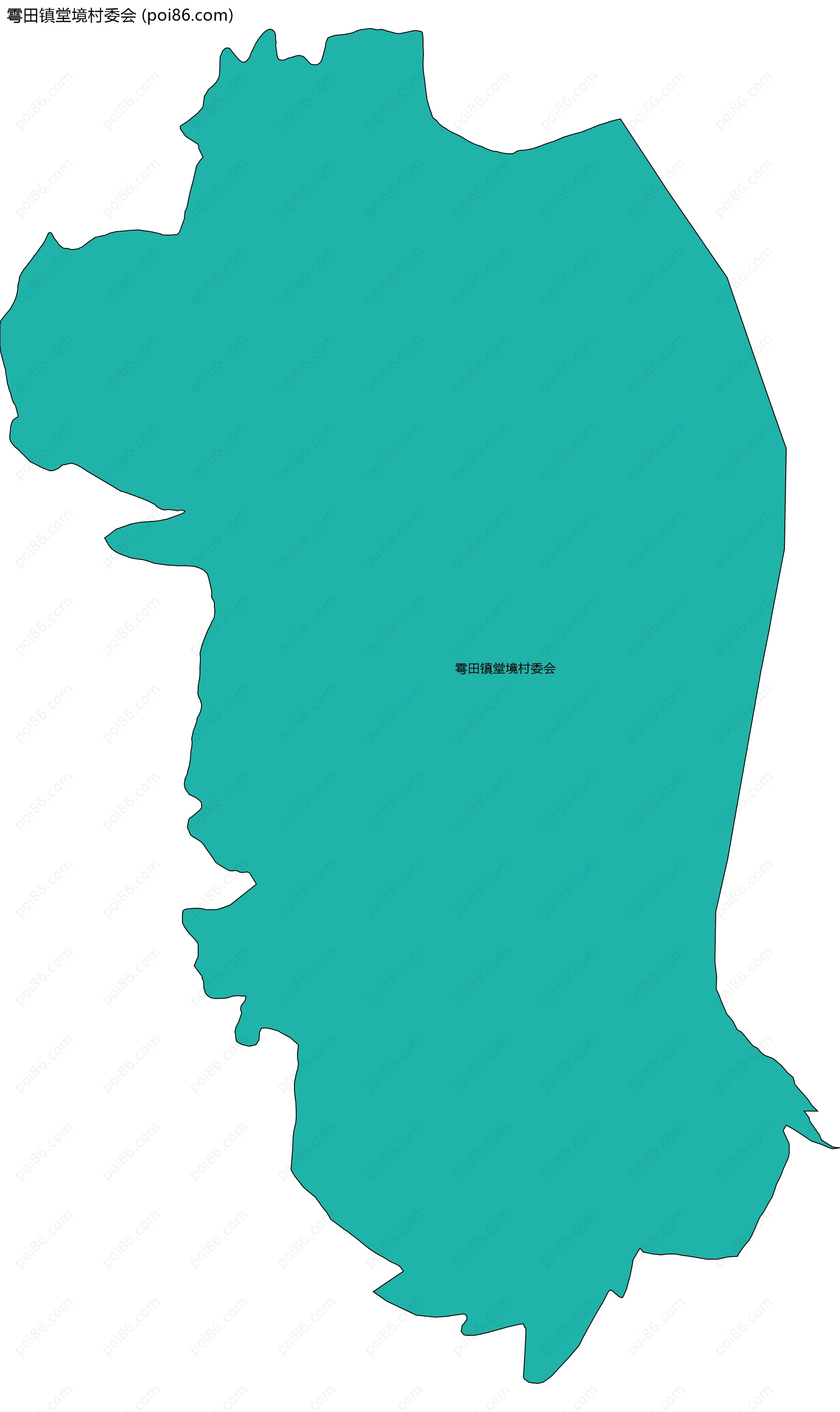 雩田镇堂境村委会边界地图