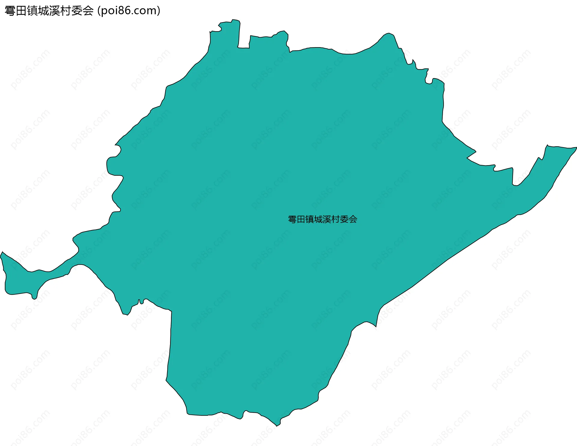 雩田镇城溪村委会边界地图