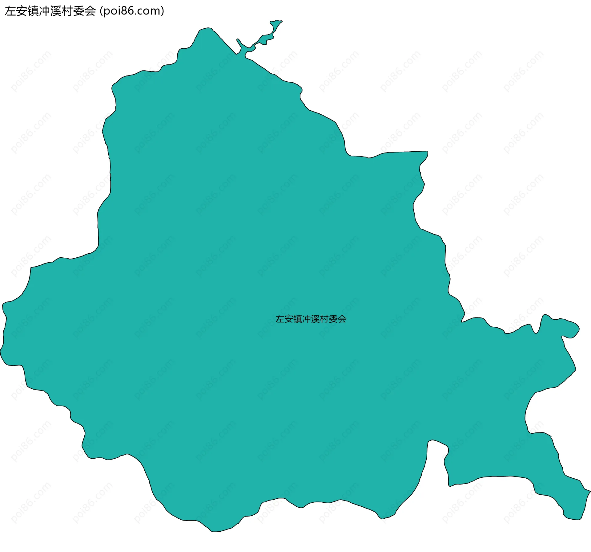 左安镇冲溪村委会边界地图