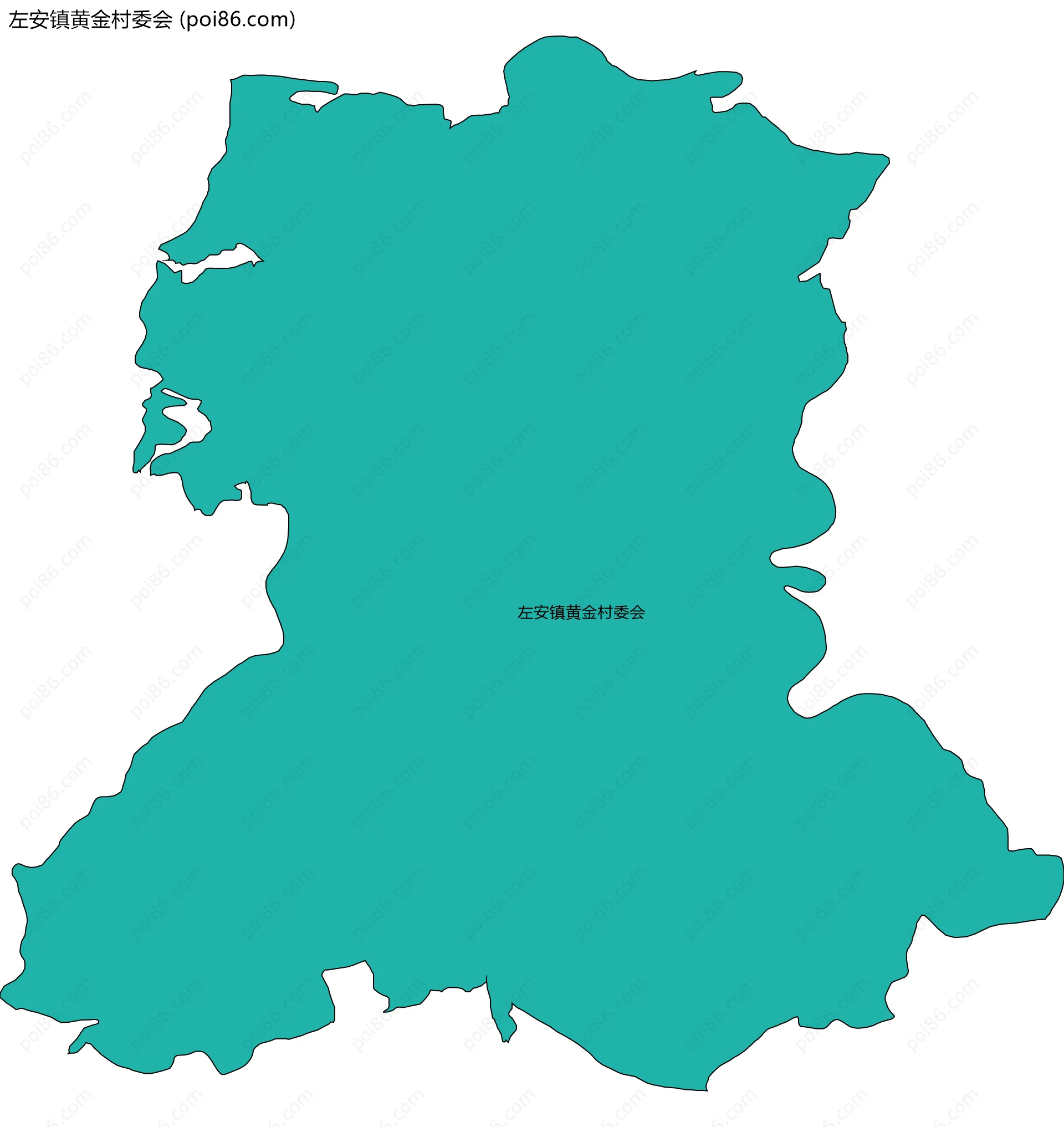 左安镇黄金村委会边界地图