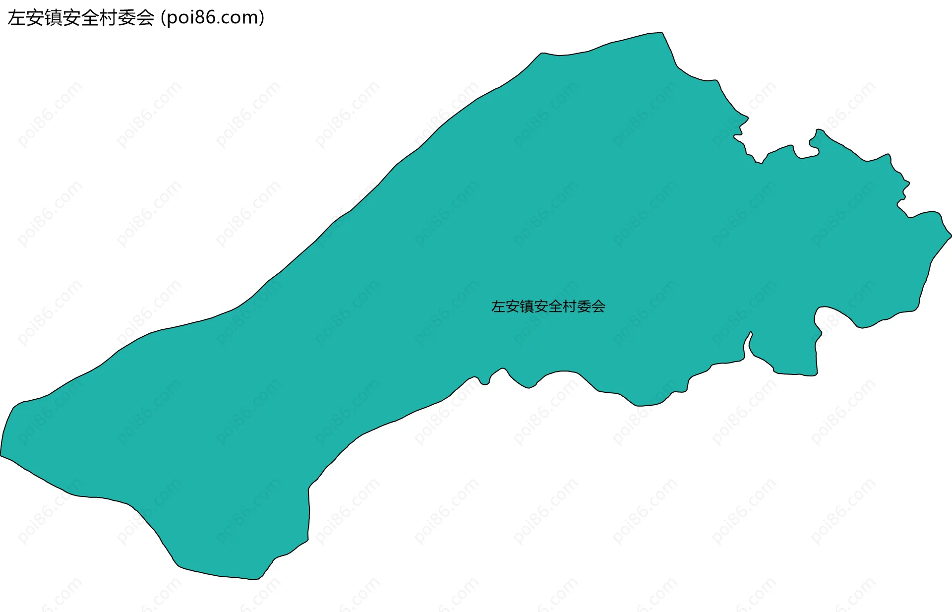 左安镇安全村委会边界地图