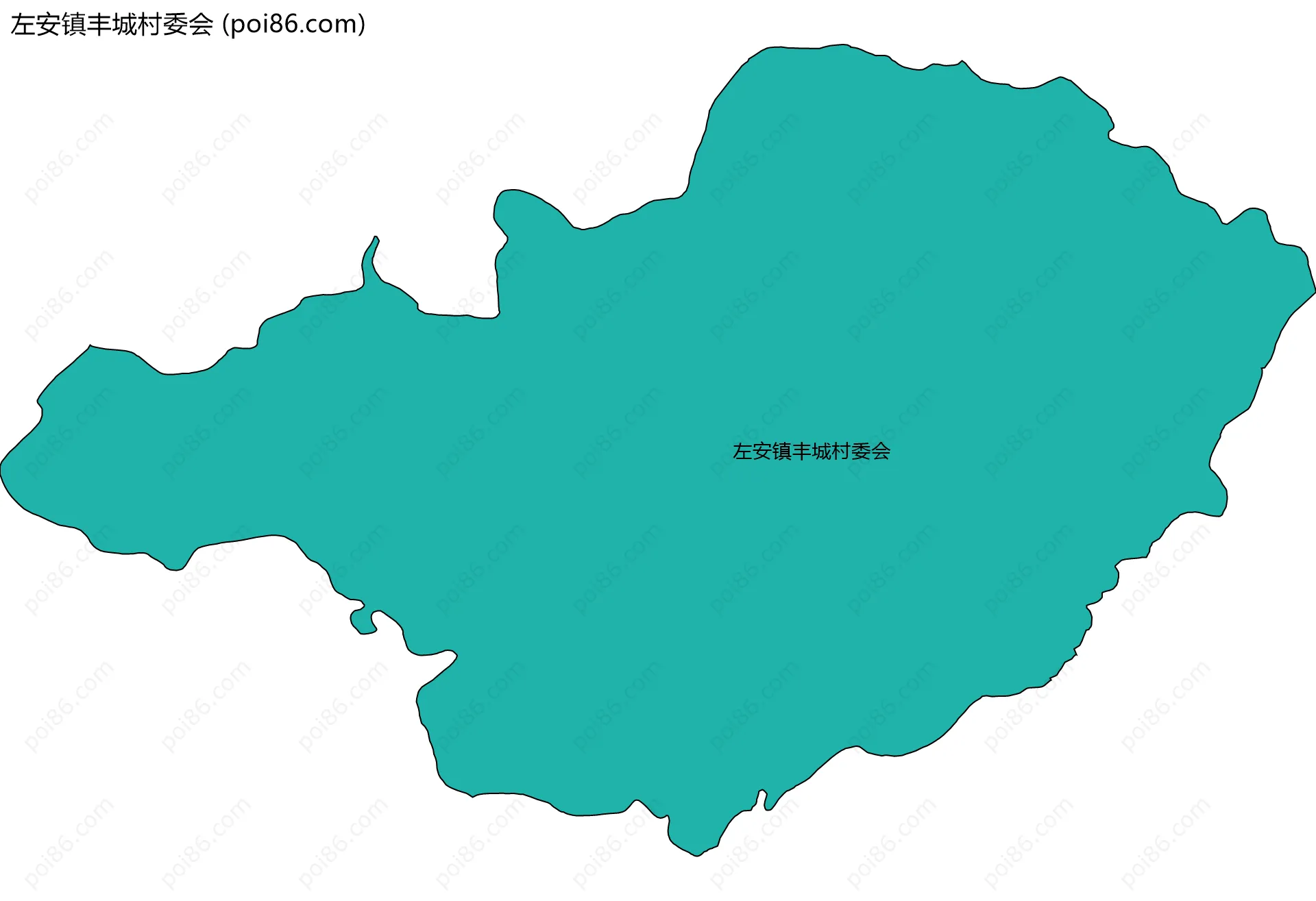 左安镇丰城村委会边界地图