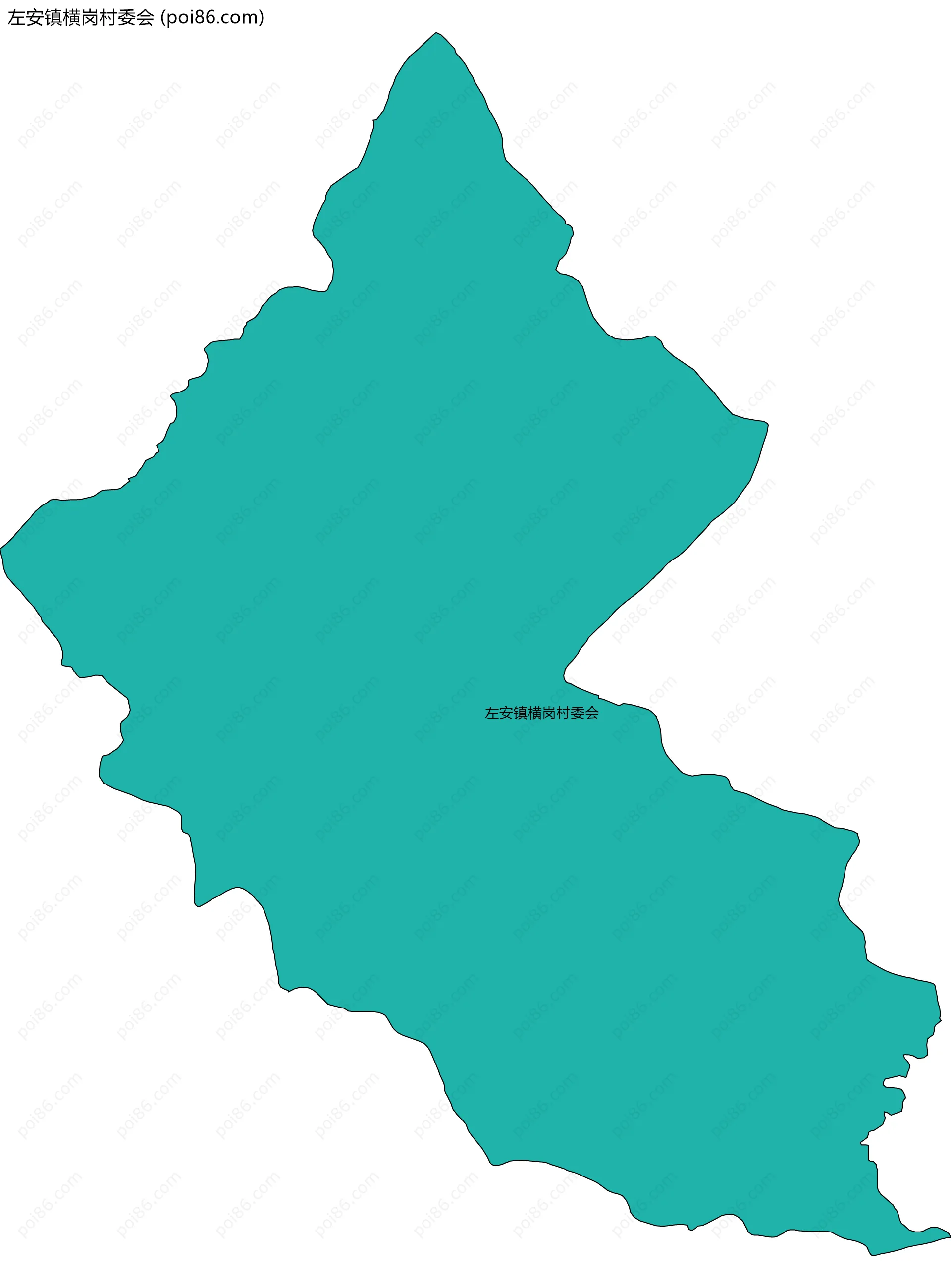 左安镇横岗村委会边界地图