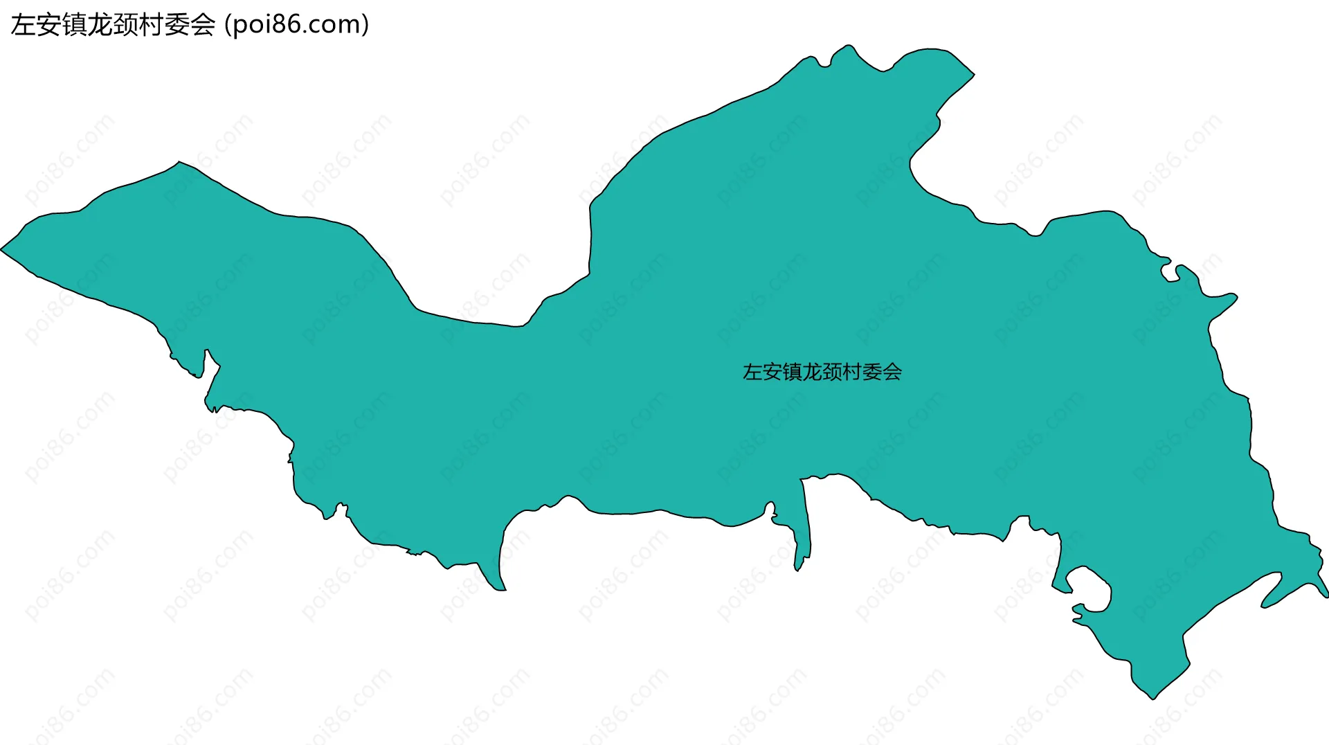 左安镇龙颈村委会边界地图