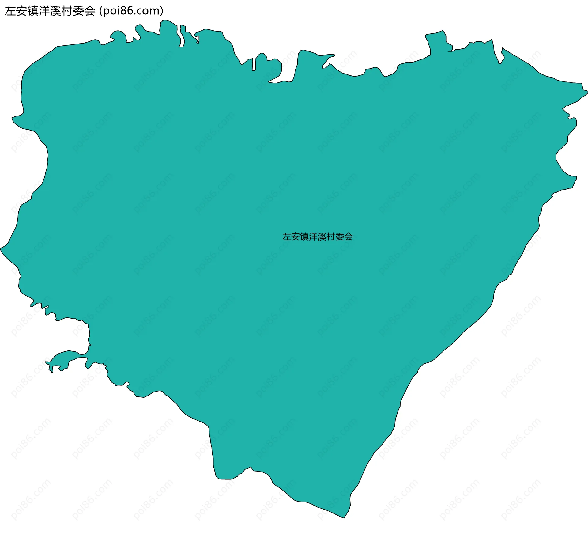 左安镇洋溪村委会边界地图