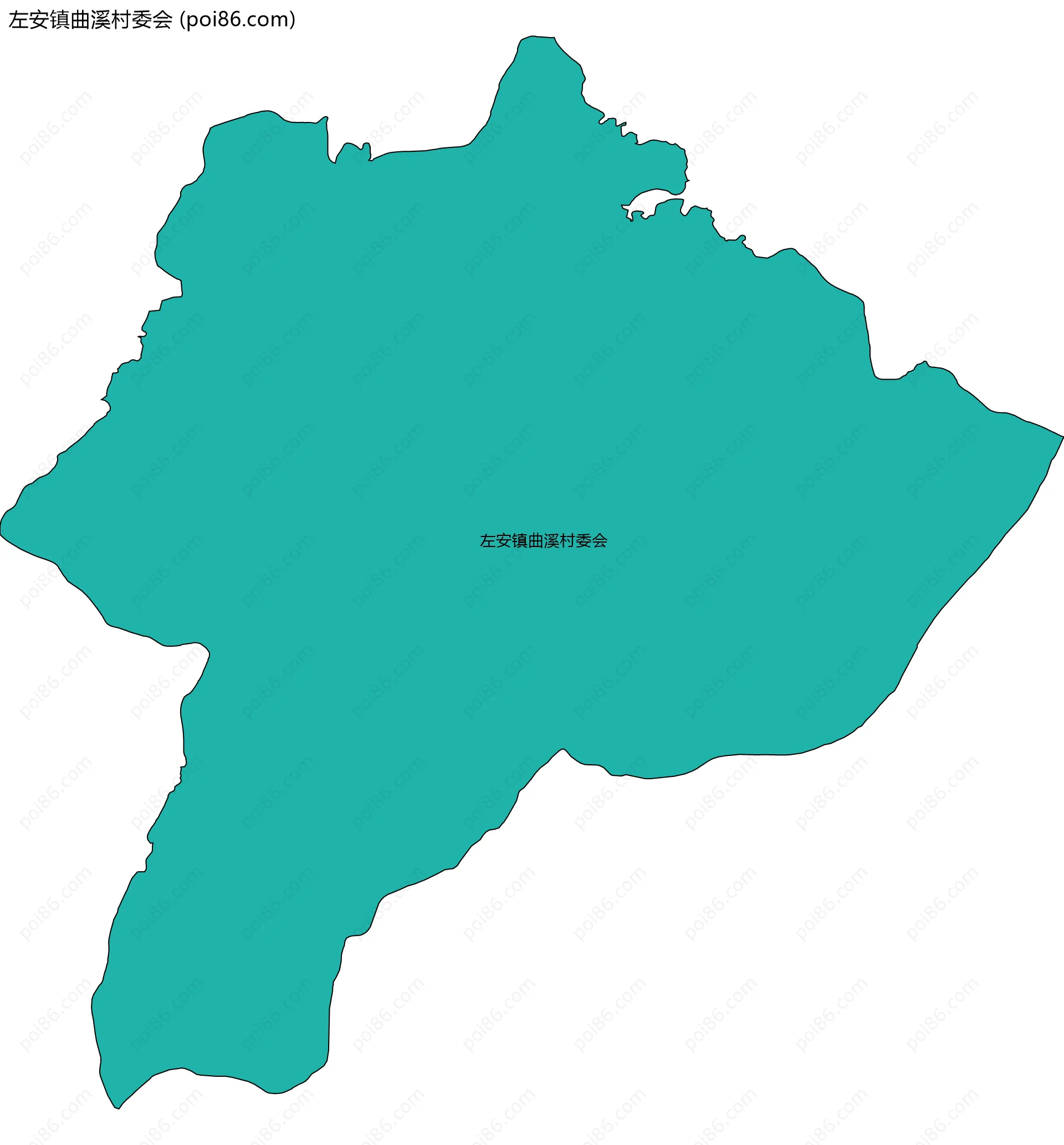 左安镇曲溪村委会边界地图