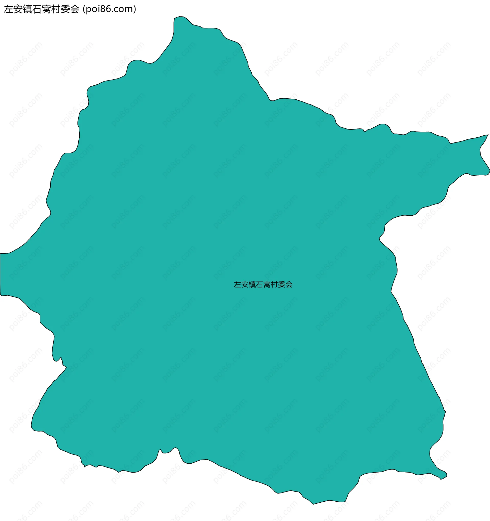 左安镇石窝村委会边界地图