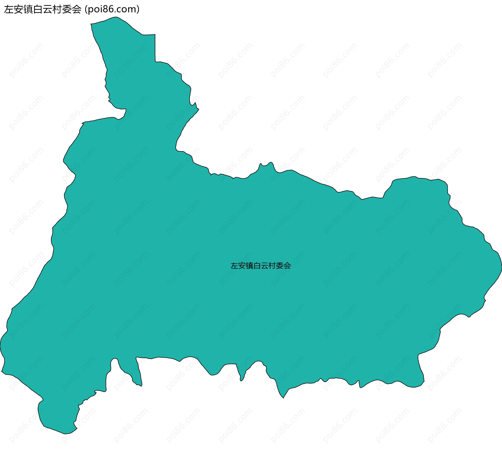 左安镇白云村委会边界地图