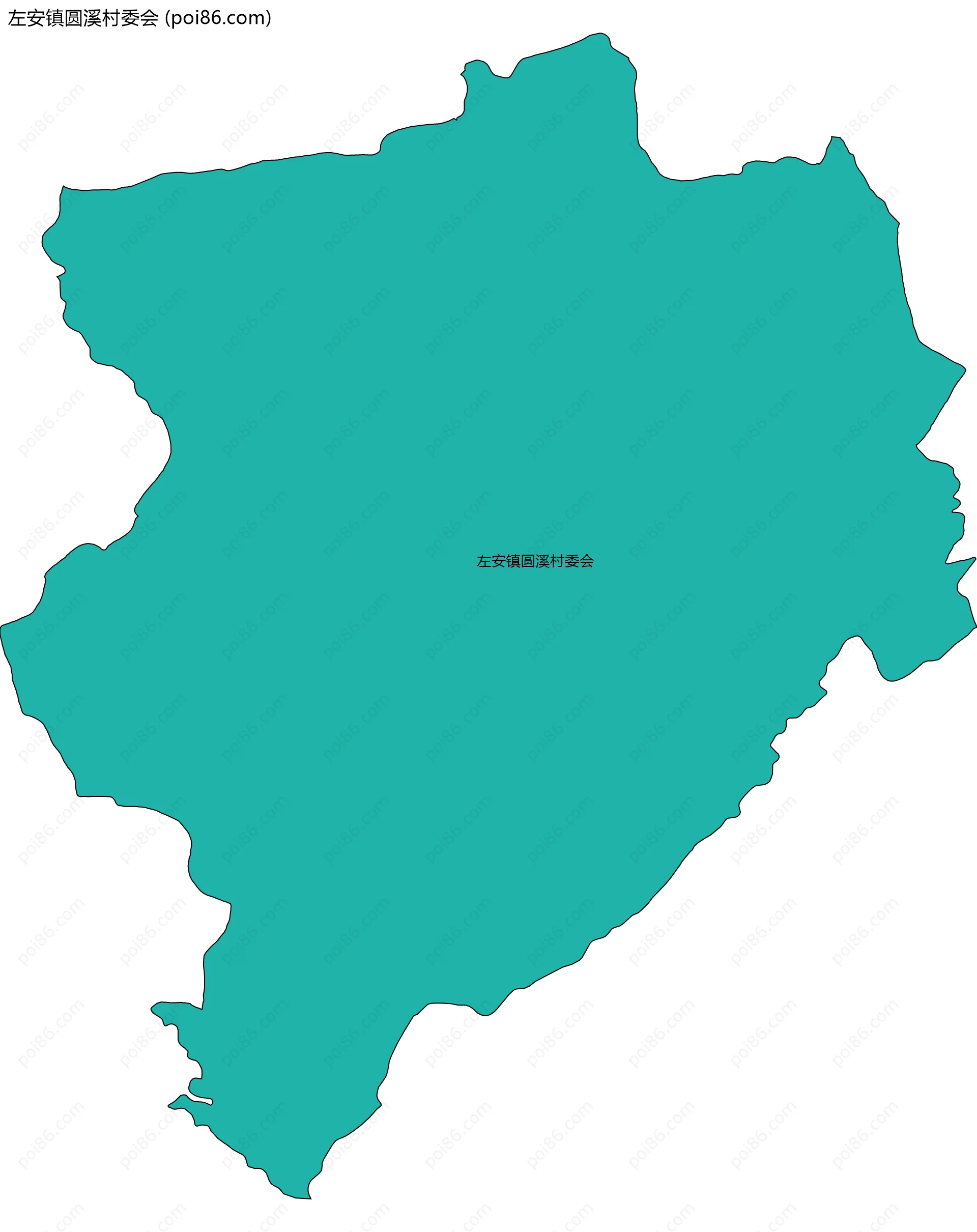 左安镇圆溪村委会边界地图