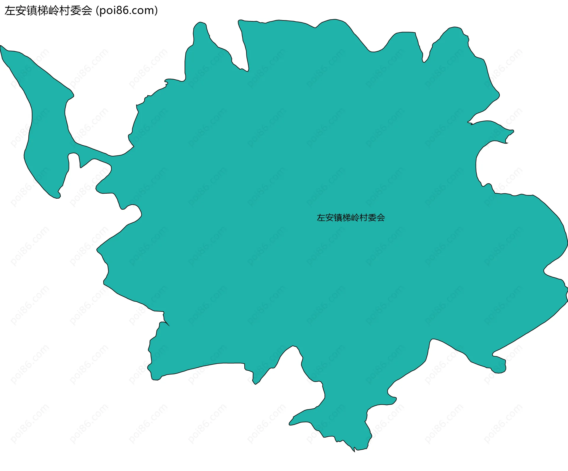 左安镇梯岭村委会边界地图