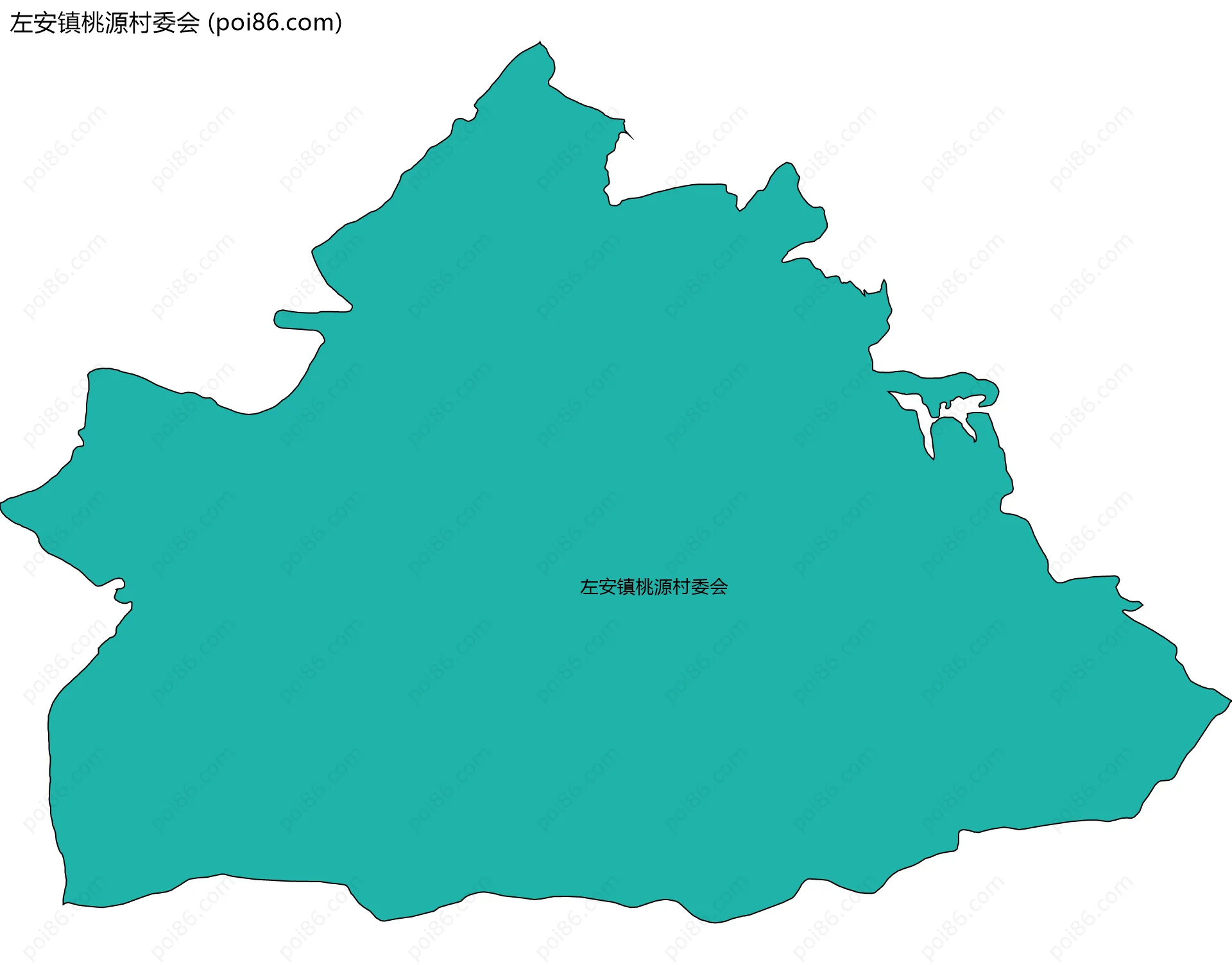 左安镇桃源村委会边界地图