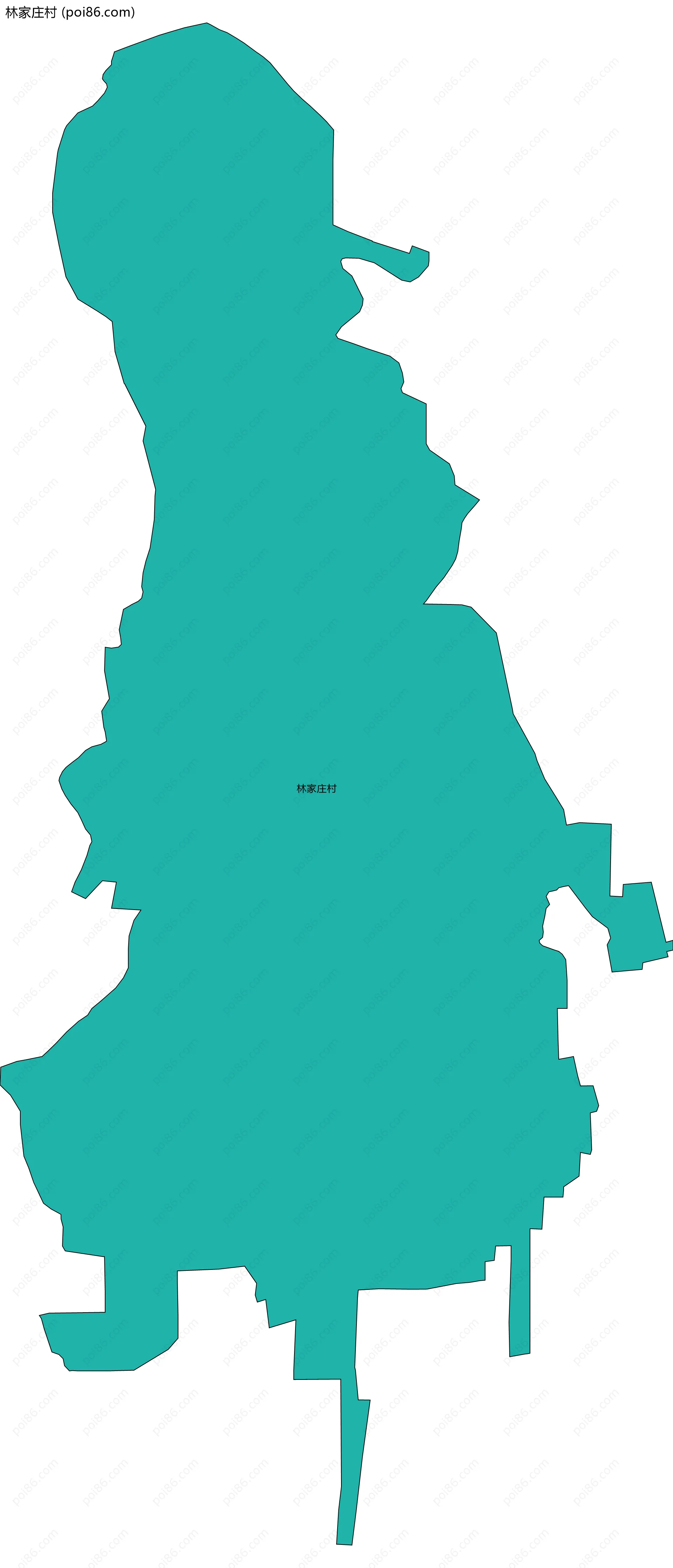 林家庄村边界地图