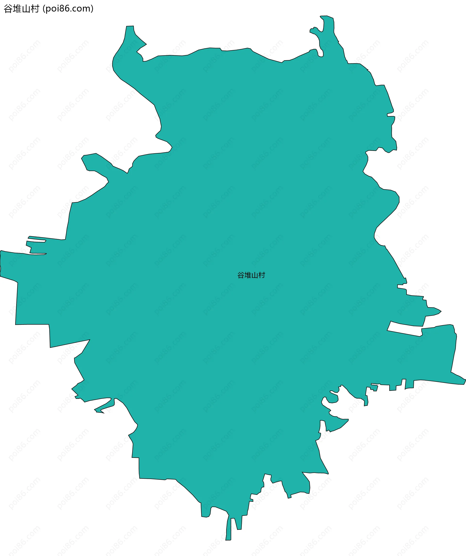 谷堆山村边界地图