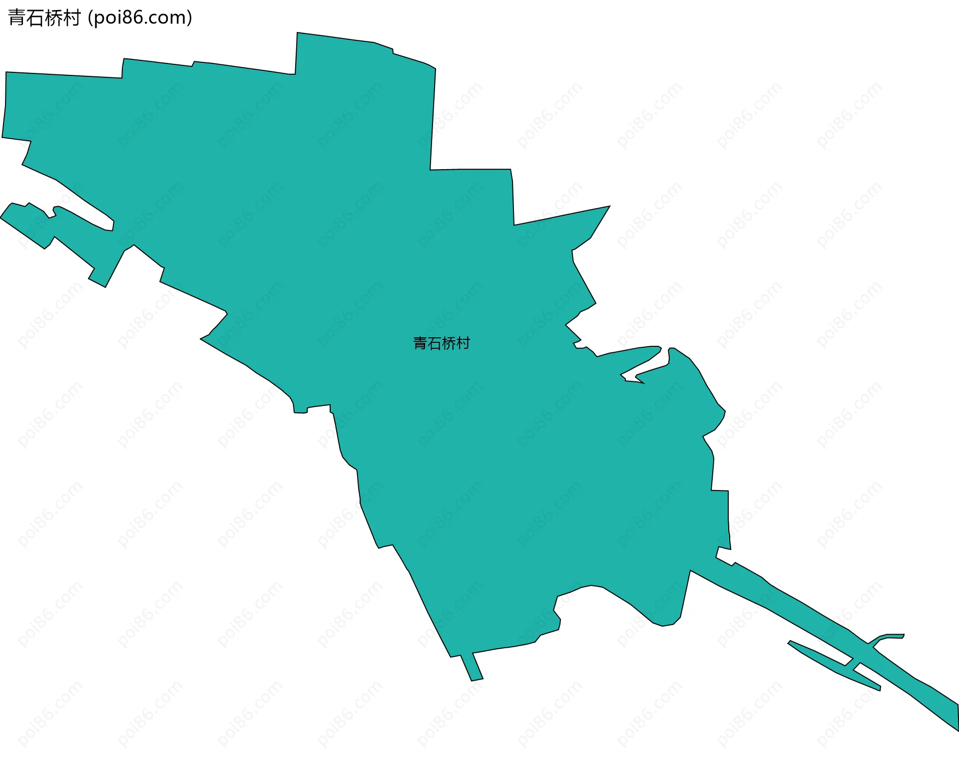青石桥村边界地图