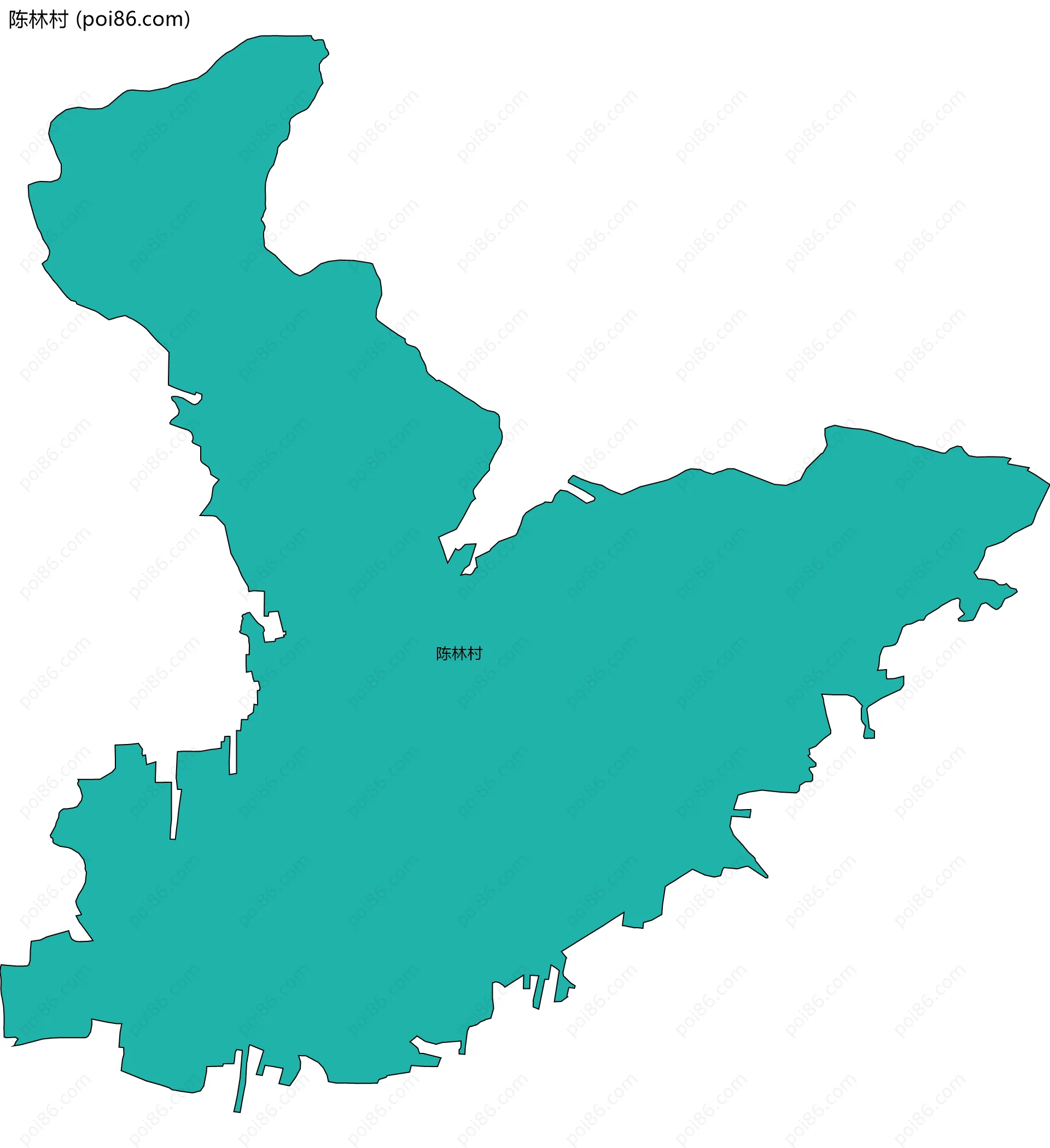 陈林村边界地图