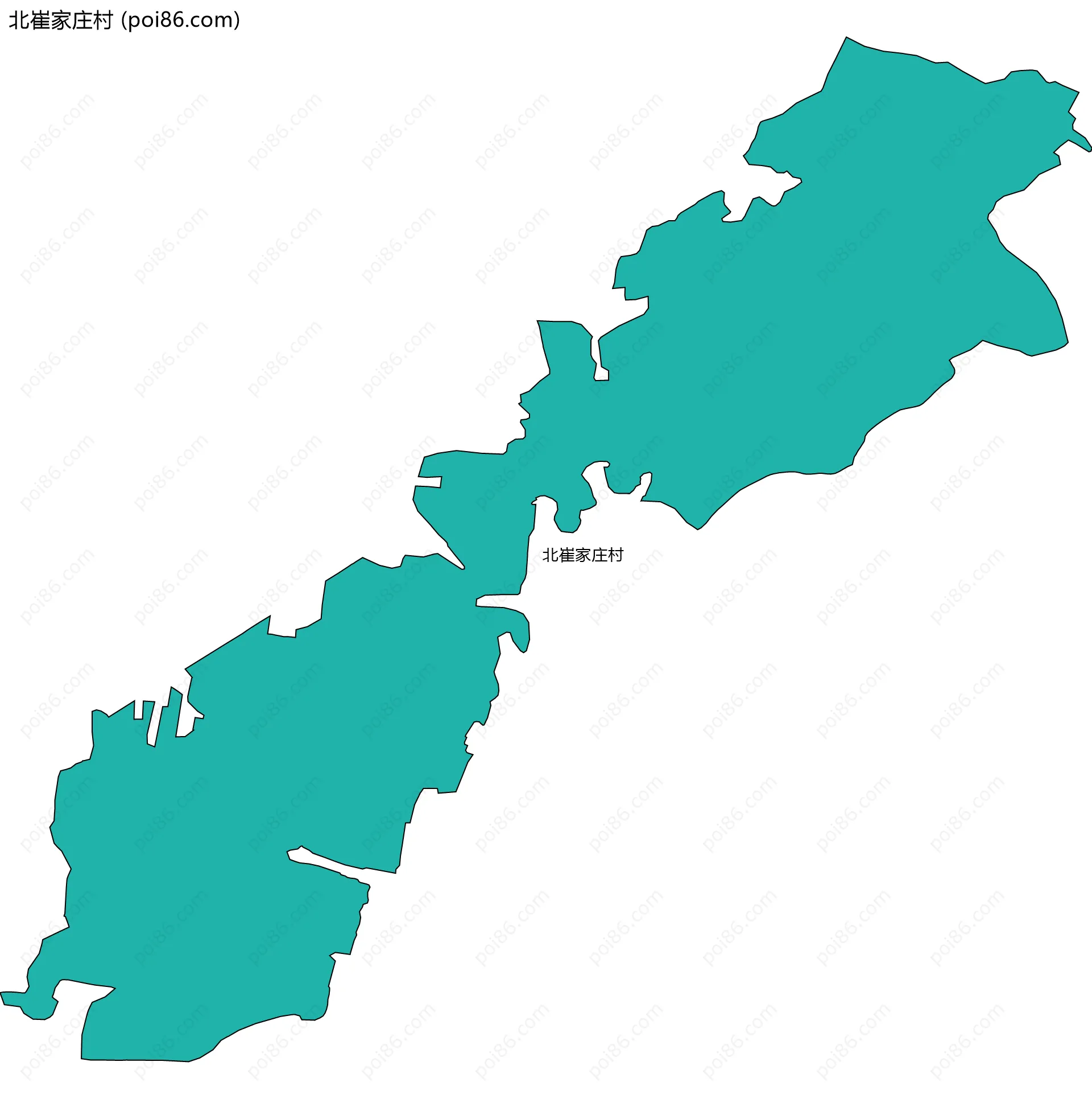 北崔家庄村边界地图