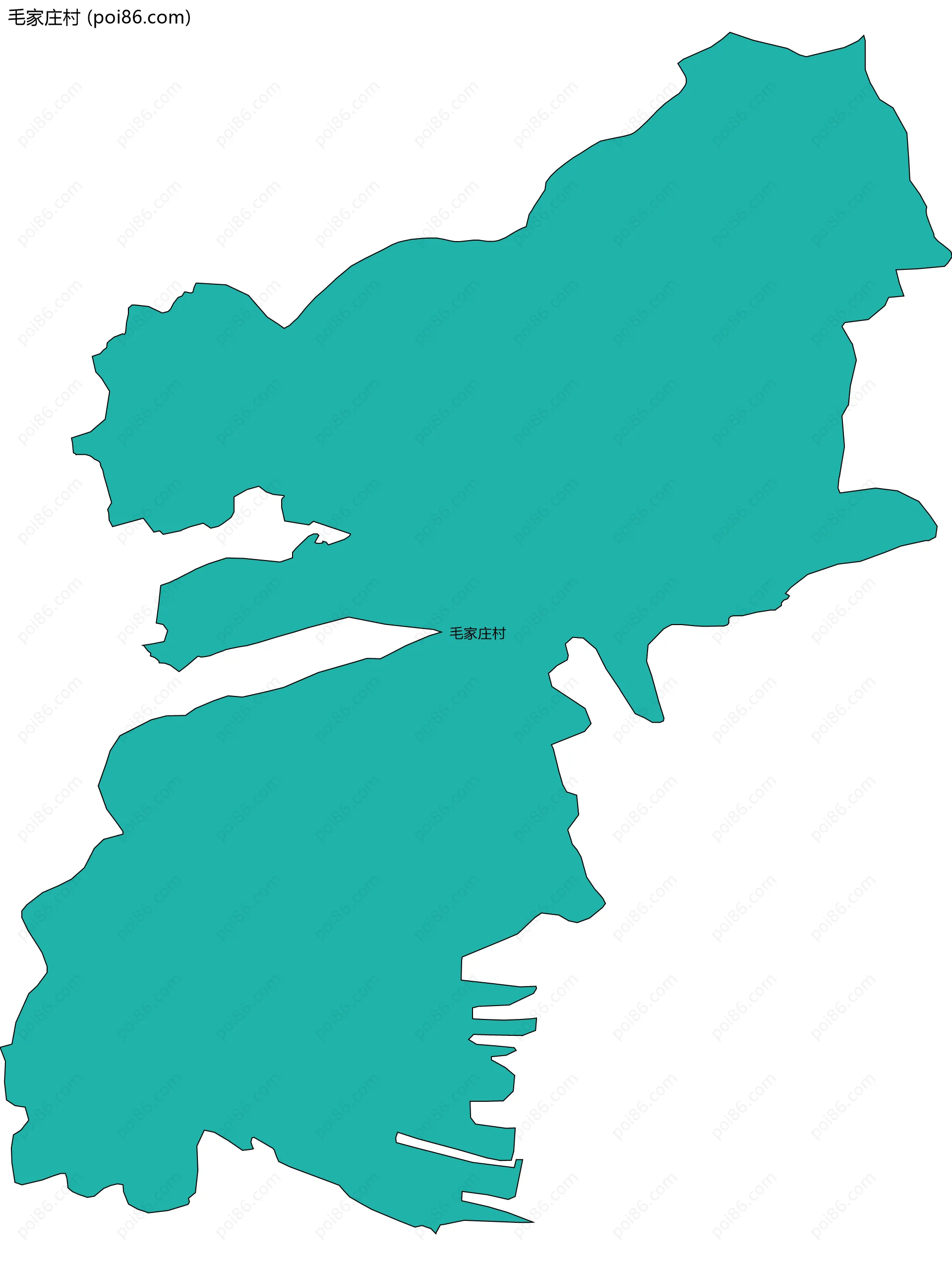 毛家庄村边界地图