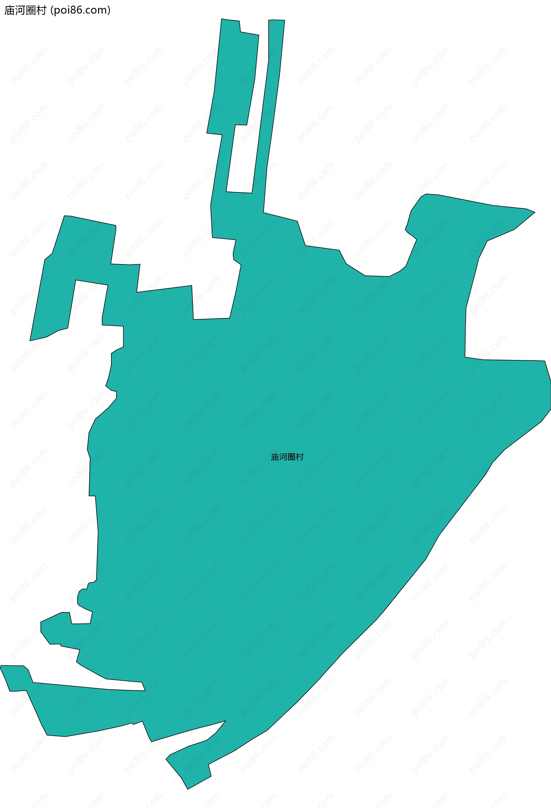 庙河圈村边界地图