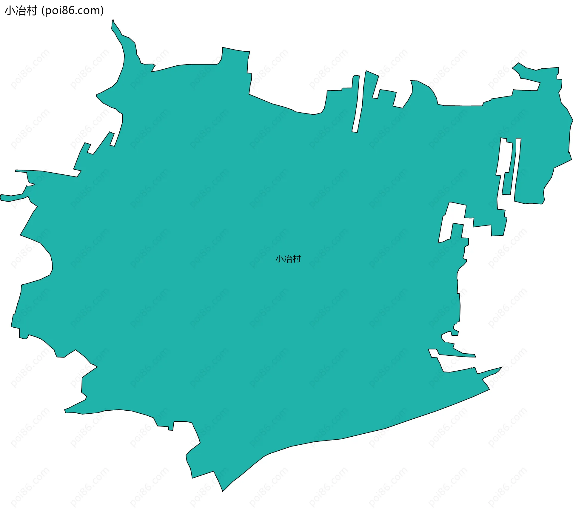 小冶村边界地图