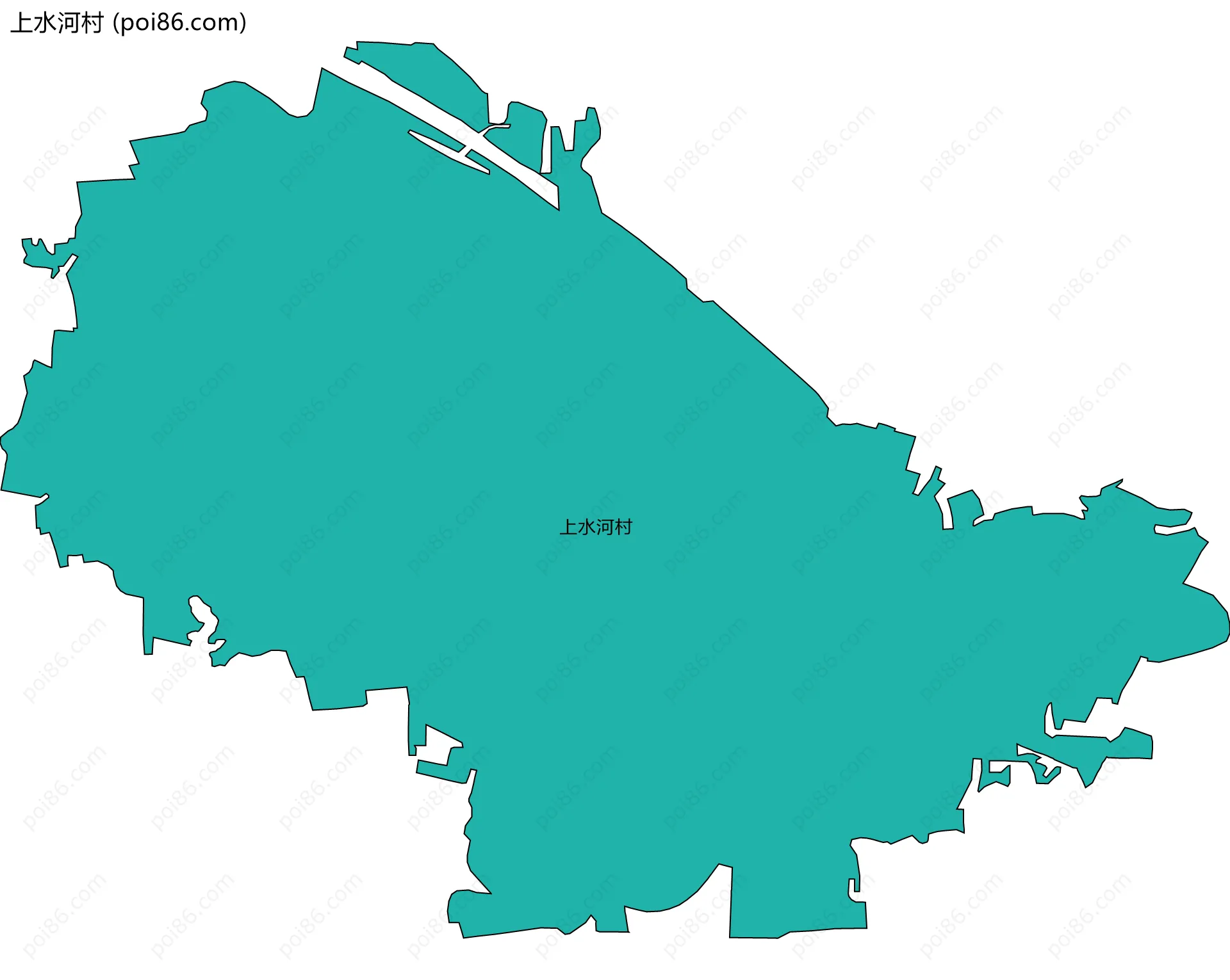 上水河村边界地图