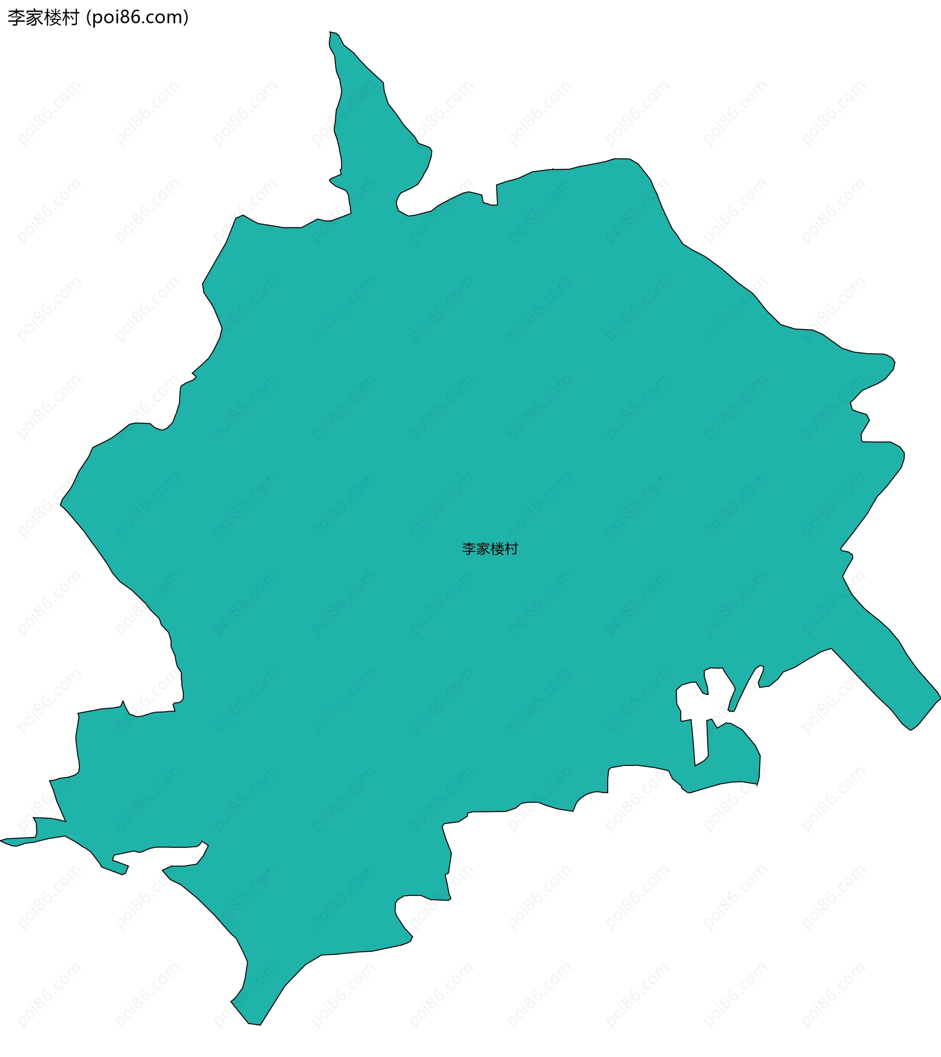 李家楼村边界地图