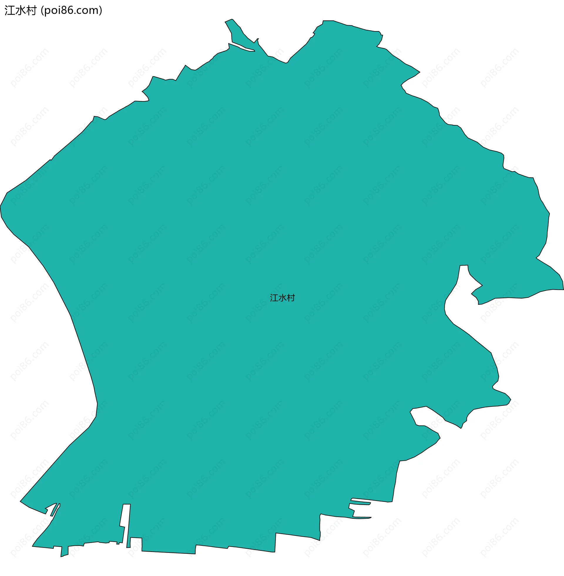 江水村边界地图