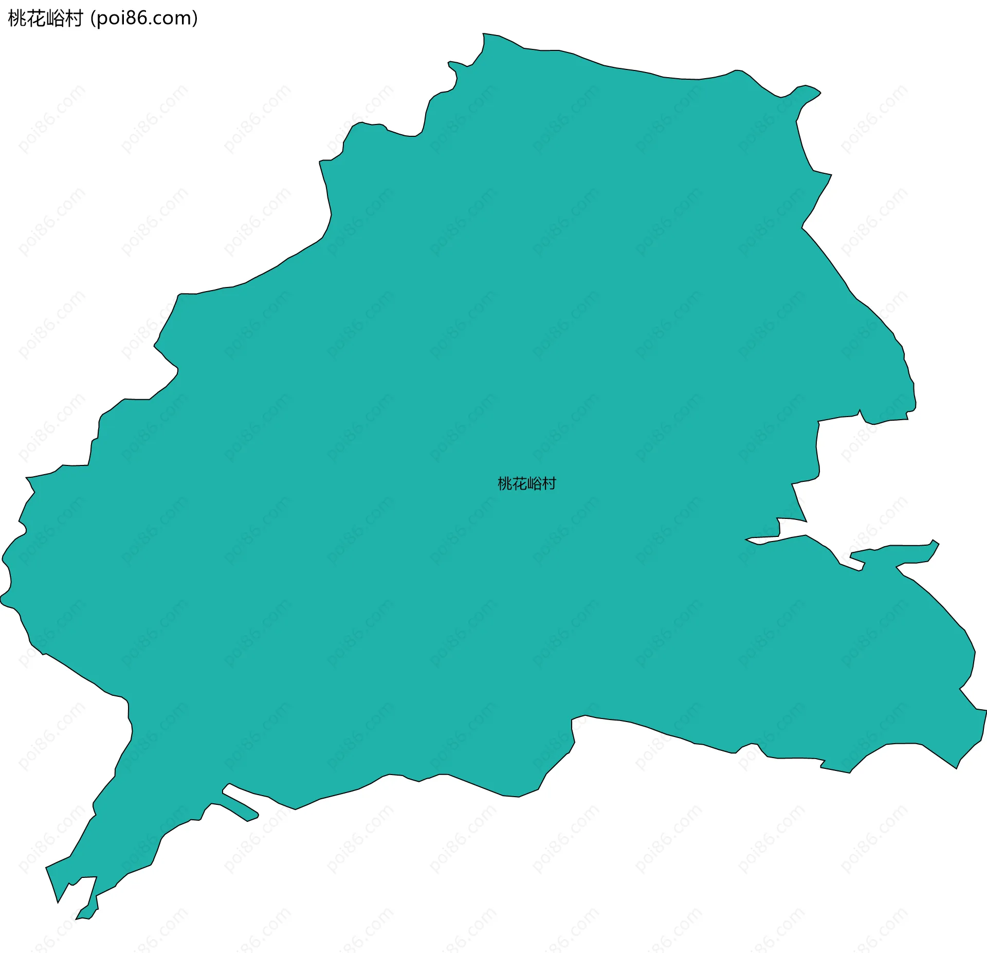桃花峪村边界地图