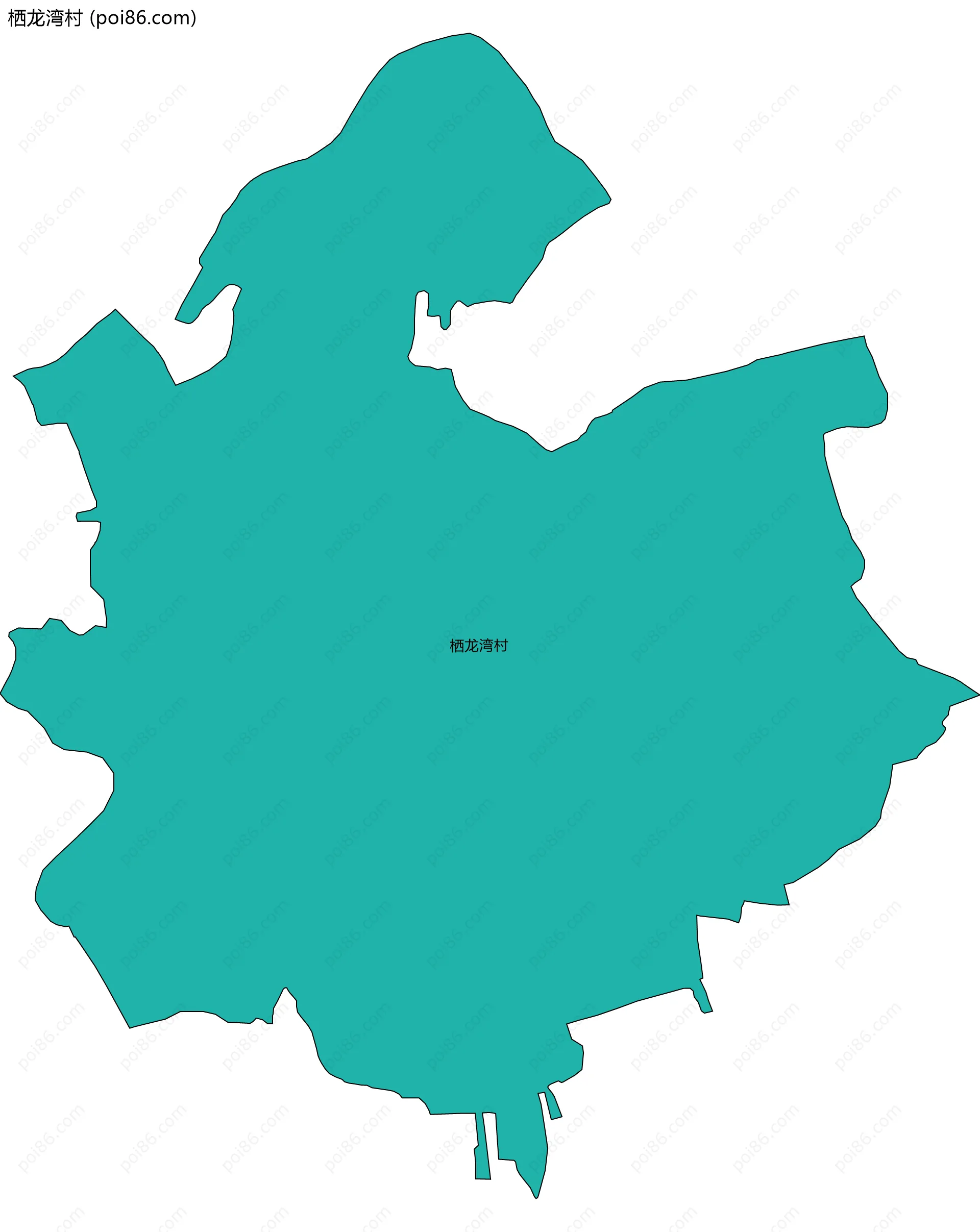 栖龙湾村边界地图