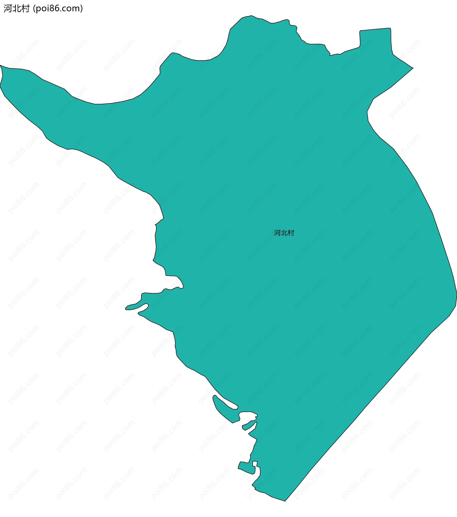 河北村边界地图