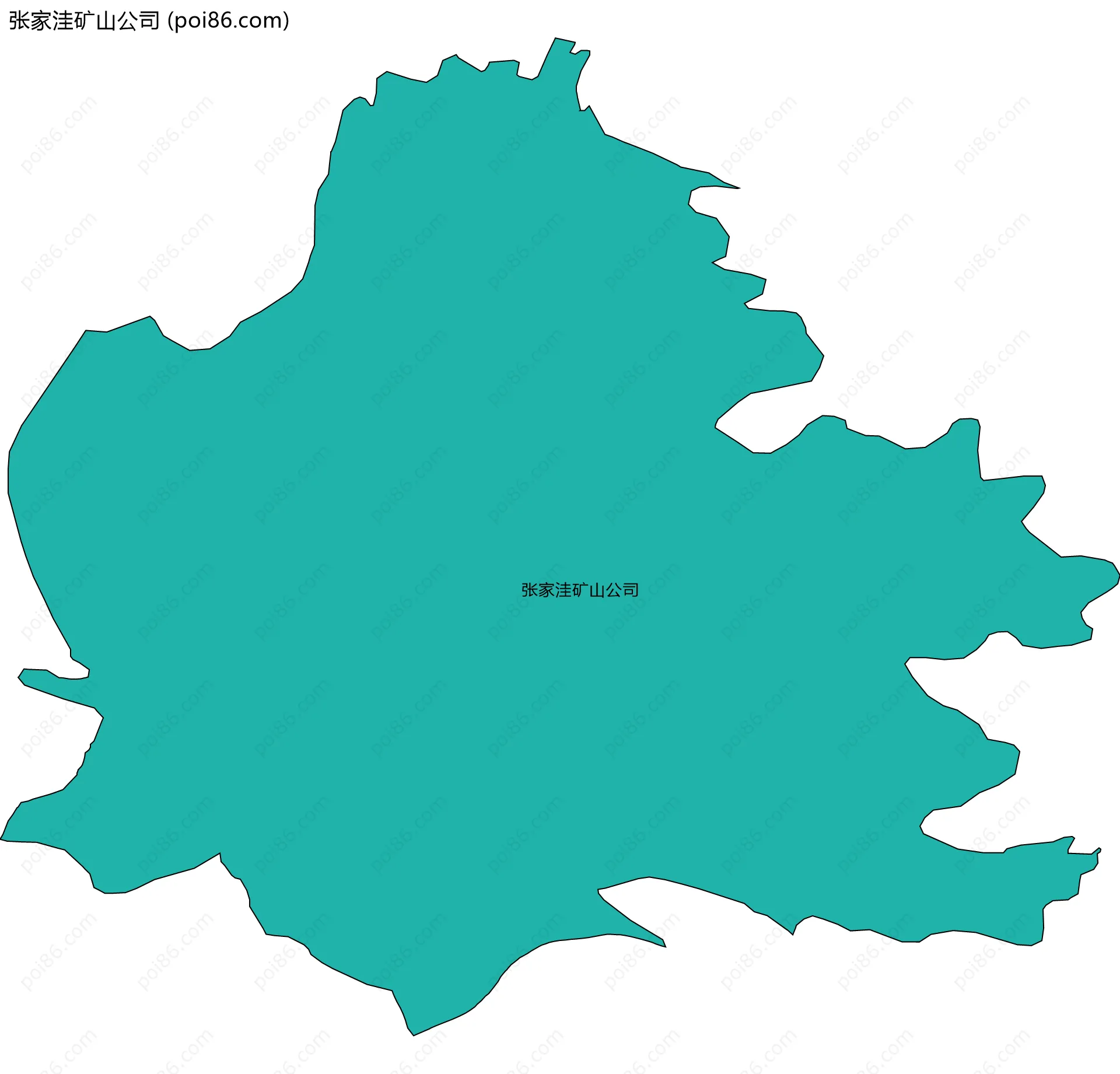 张家洼矿山公司边界地图