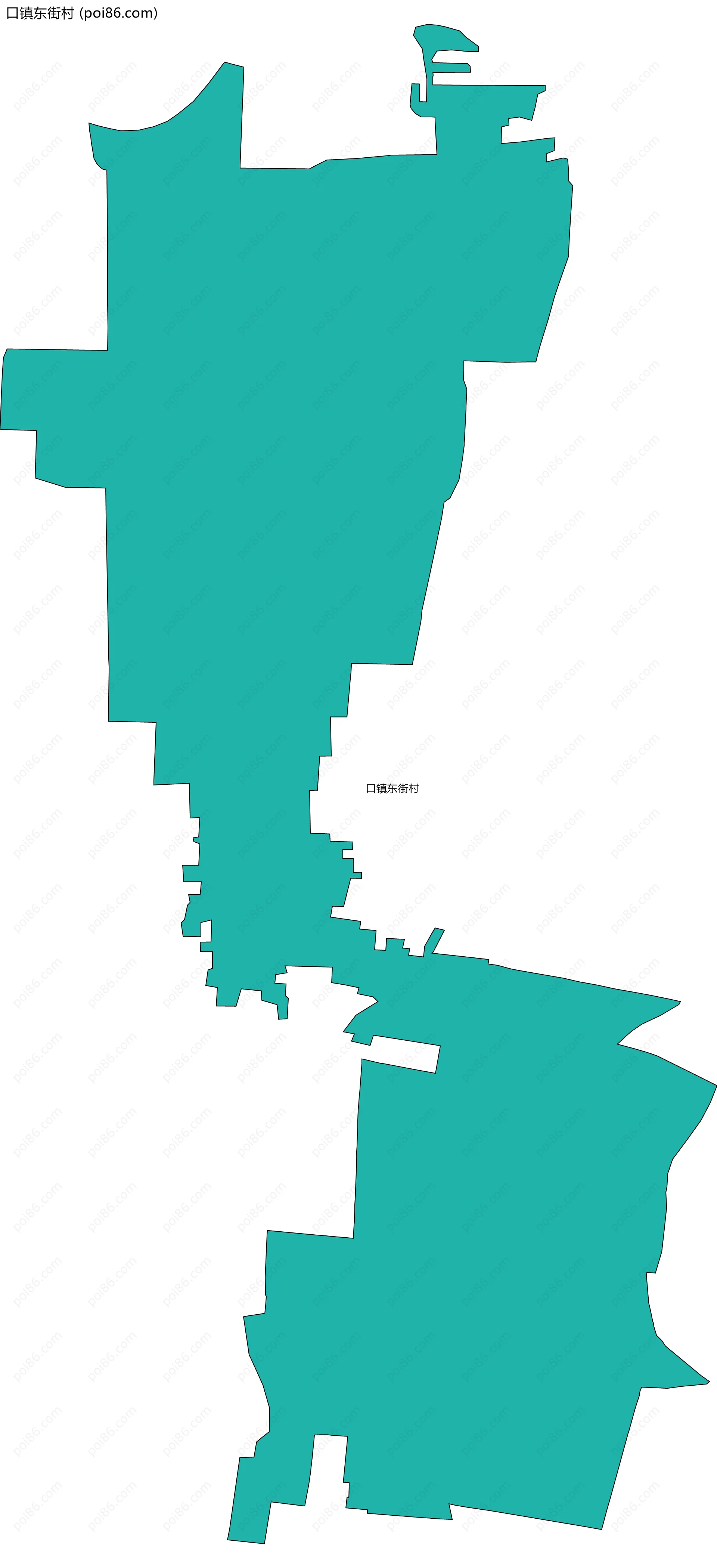 口镇东街村边界地图