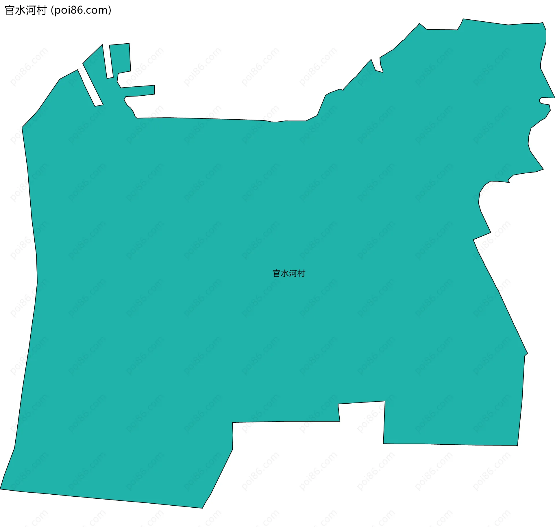 官水河村边界地图