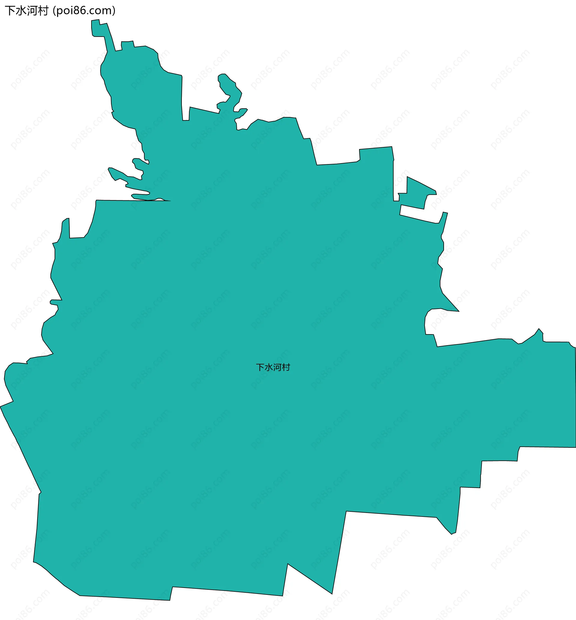 下水河村边界地图