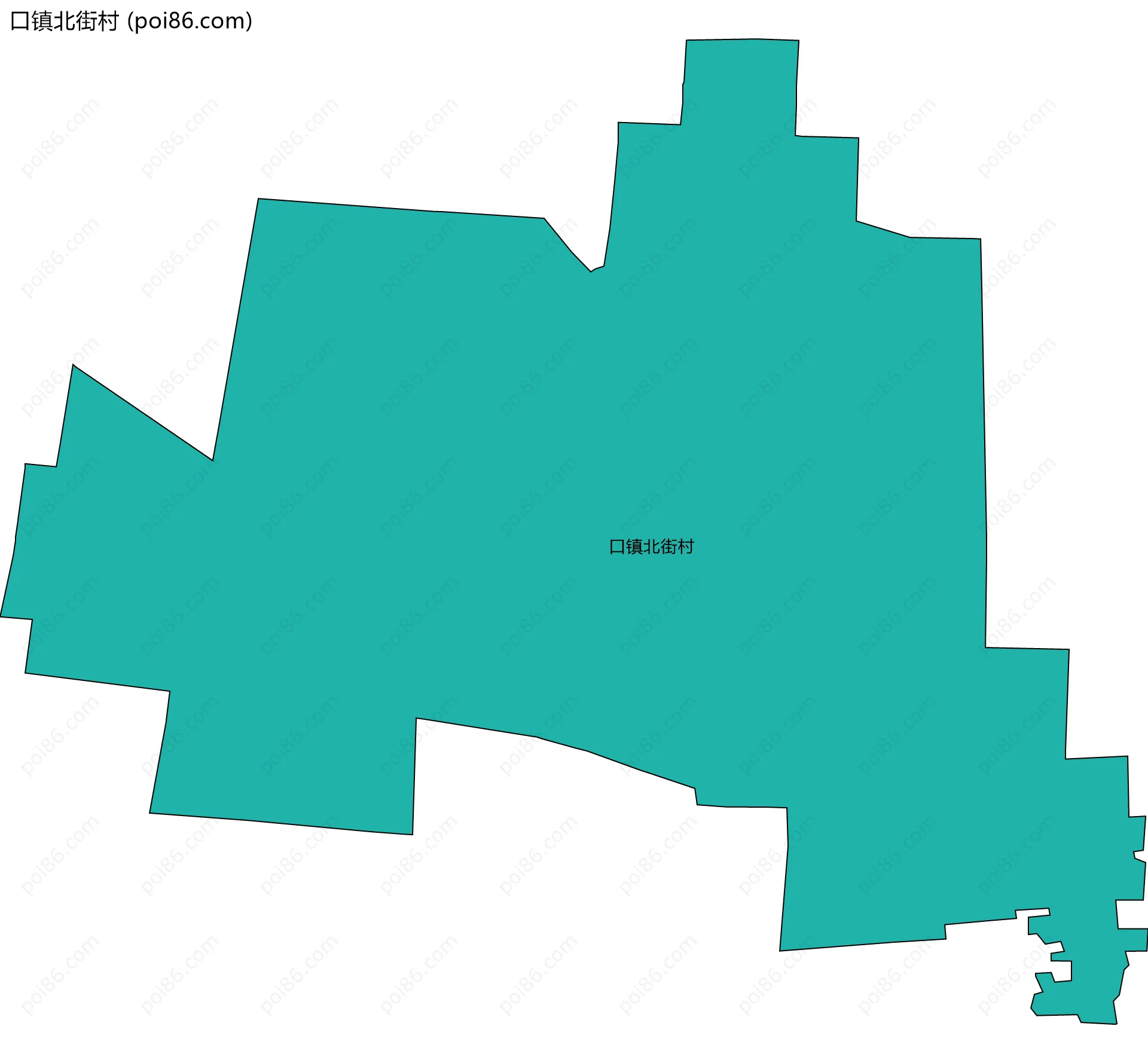 口镇北街村边界地图
