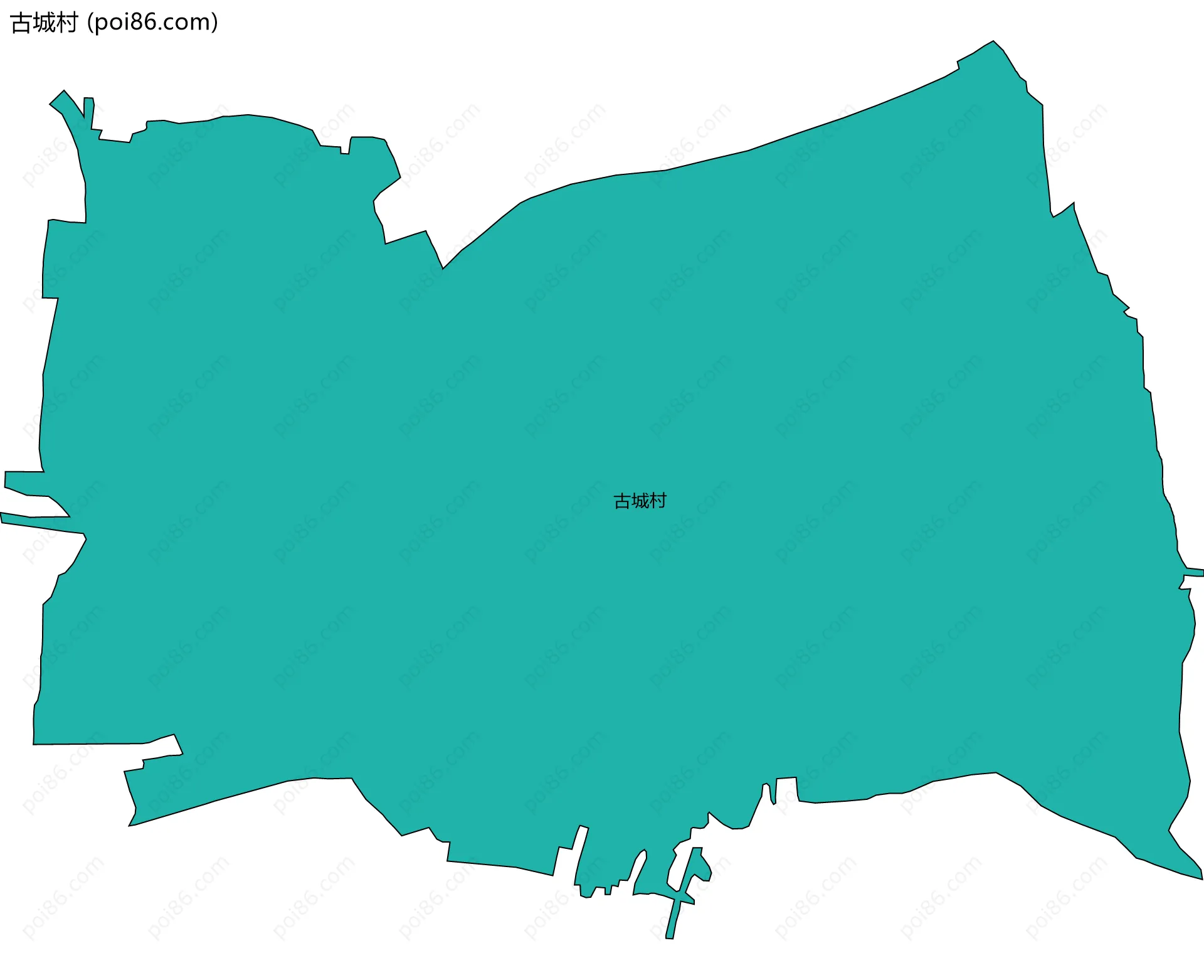 古城村边界地图