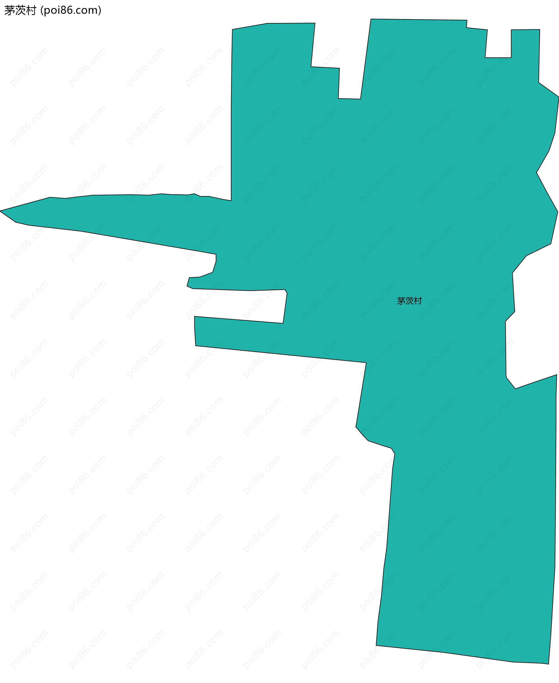 茅茨村边界地图