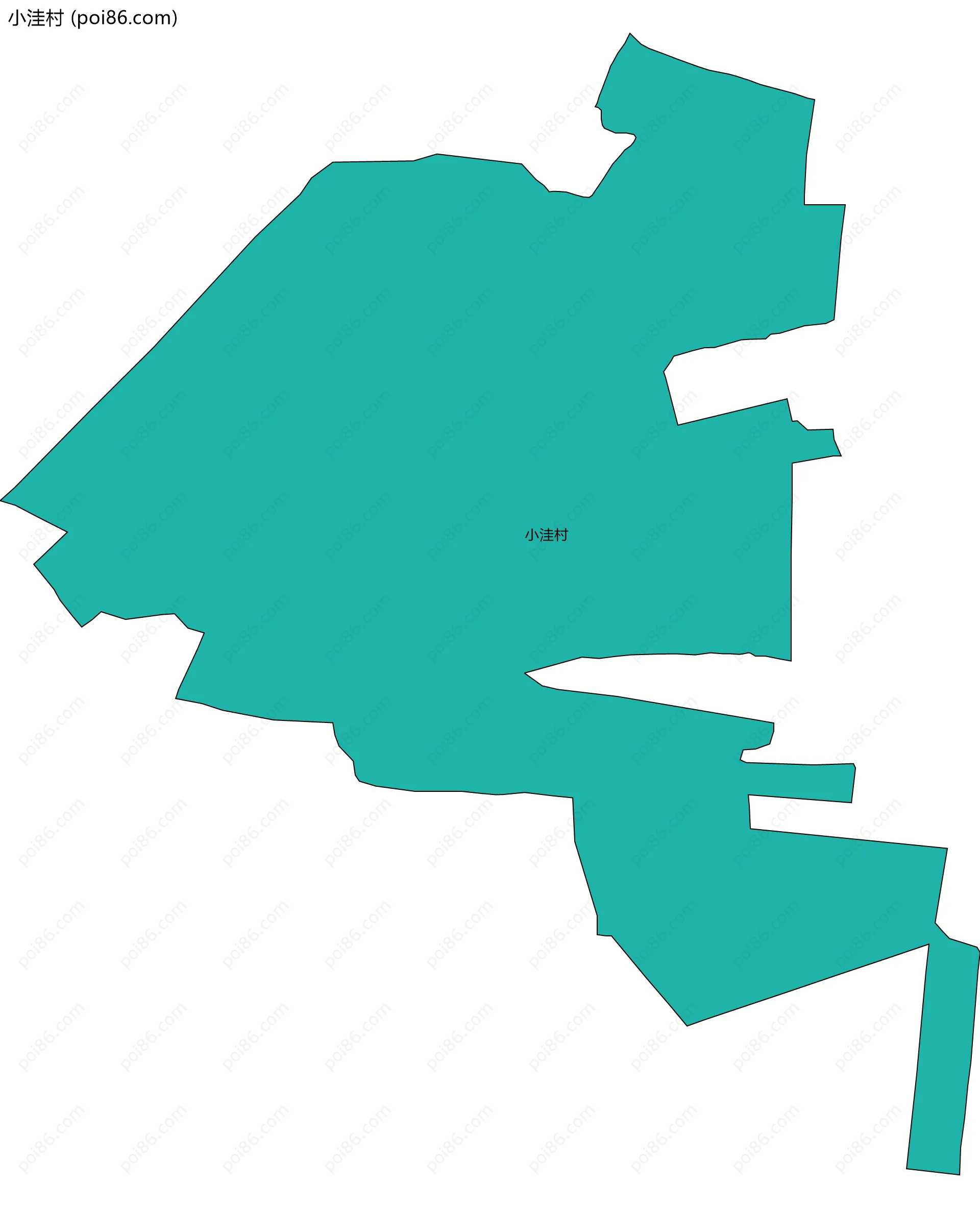 小洼村边界地图