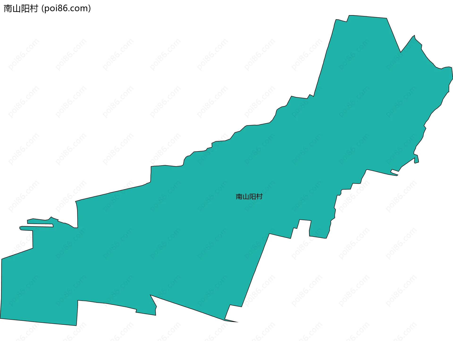 南山阳村边界地图
